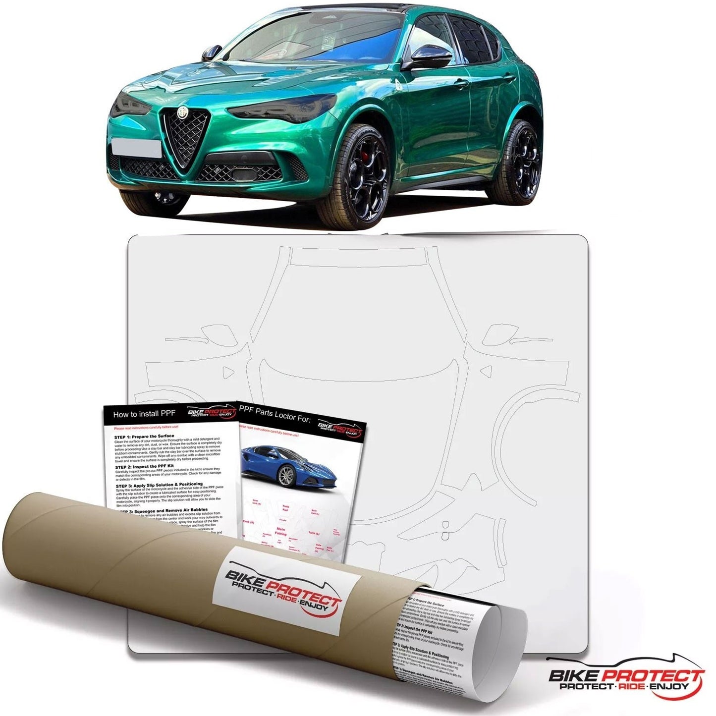 Alfa Romeo Stelvio (2016 - 2023) PPF Paint Protection Film Kit