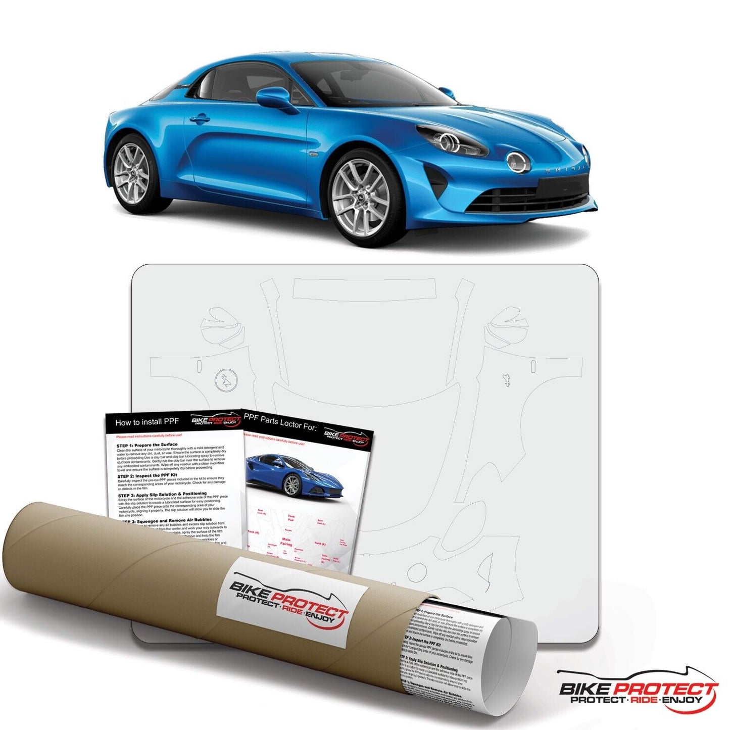 Alpine A110 (2017 - 2022) PPF Paint Protection Film Kit