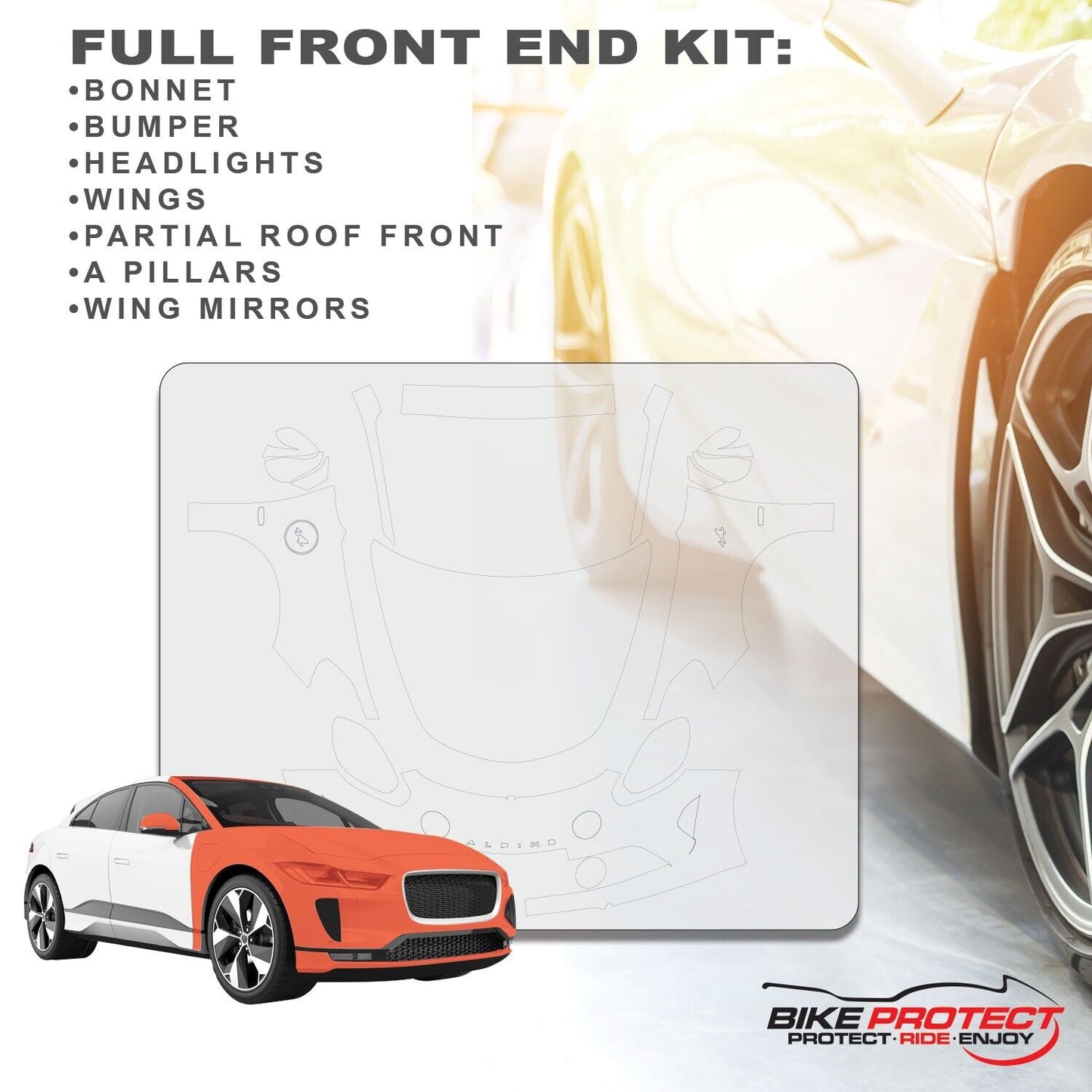 Alpine A110 (2017 - 2022) PPF Paint Protection Film Full Front End Kit