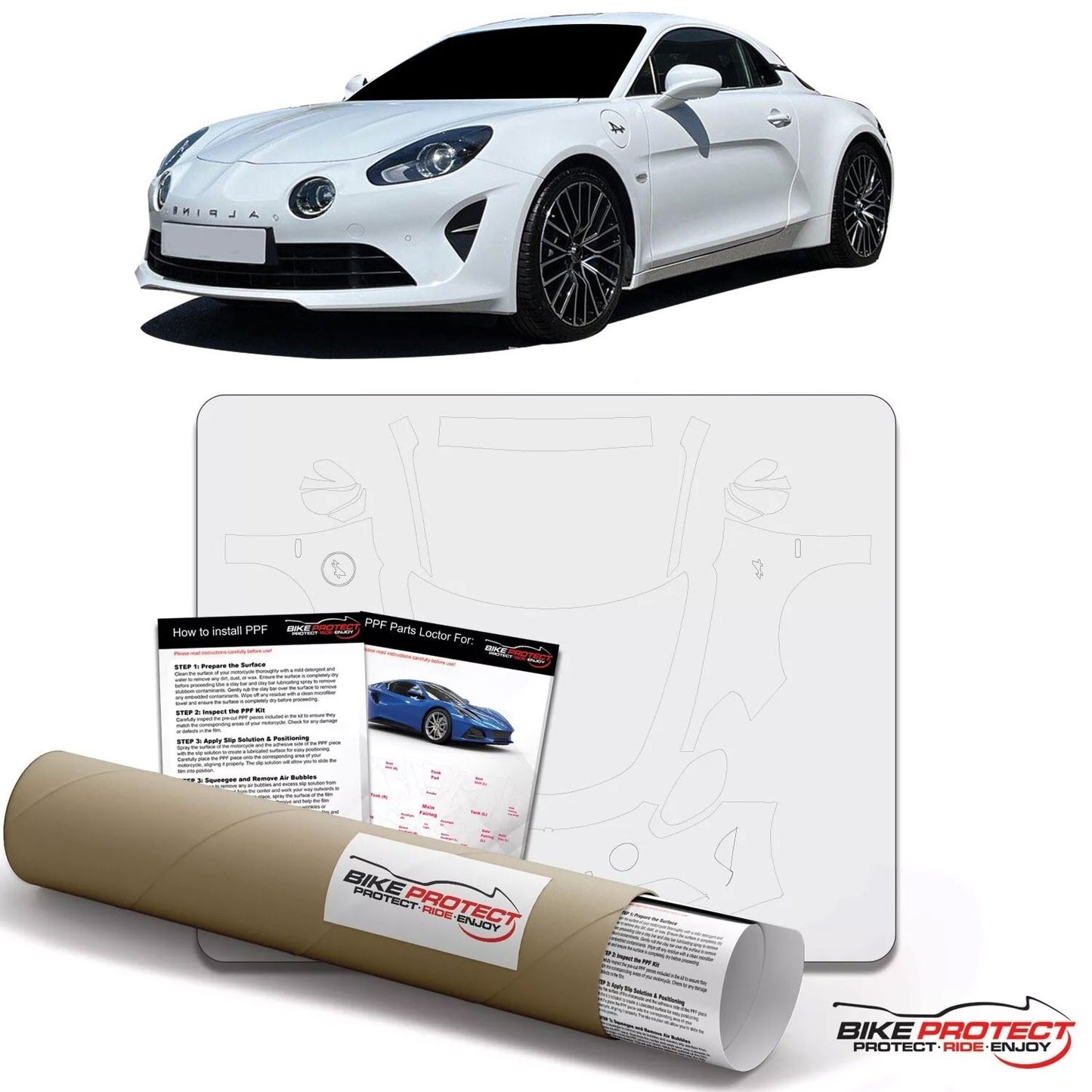 Alpine A110 (2017 - 2022) PPF Paint Protection Film Kit