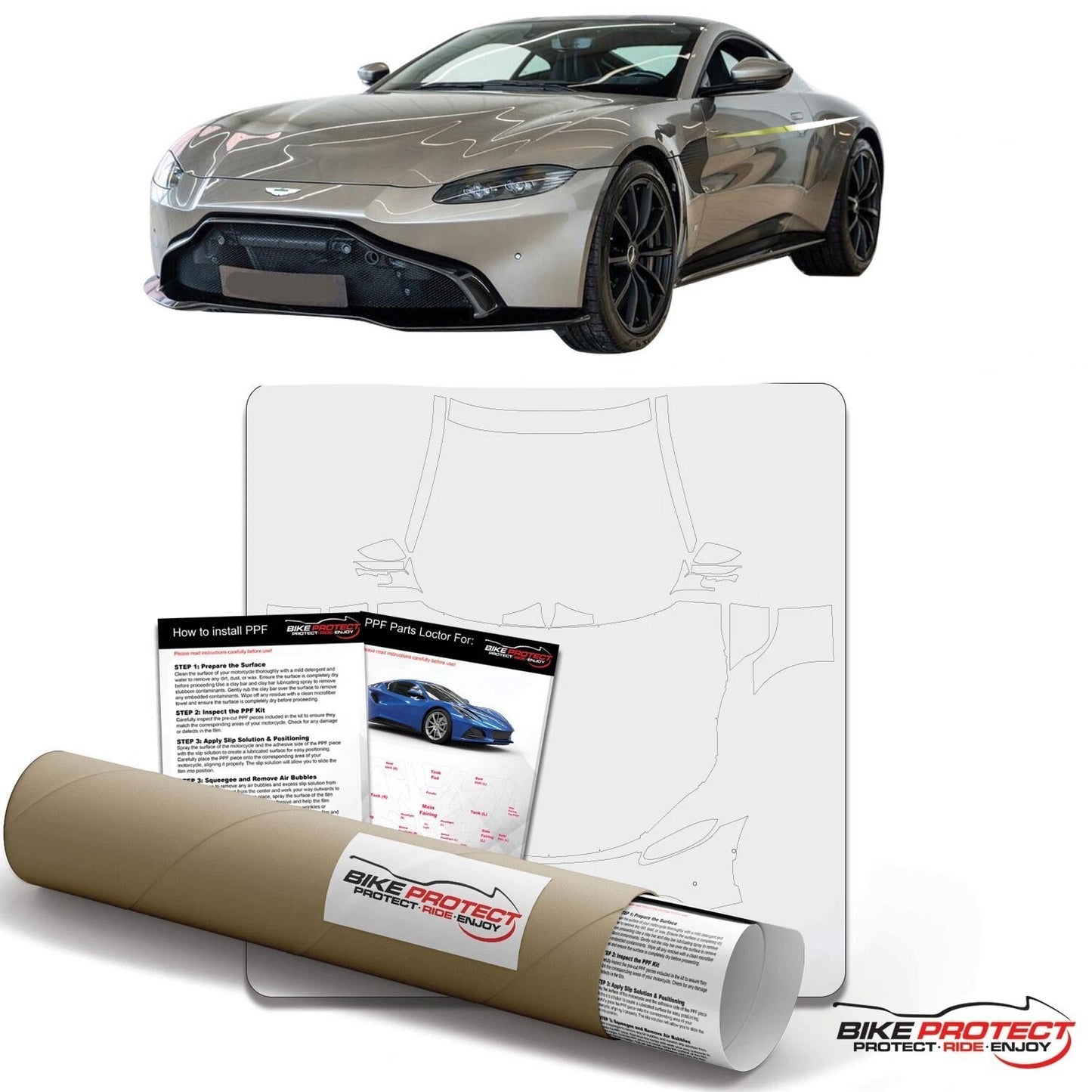 Aston Martin V8 Vantage (2018 - 2025) PPF Paint Protection Film Kit