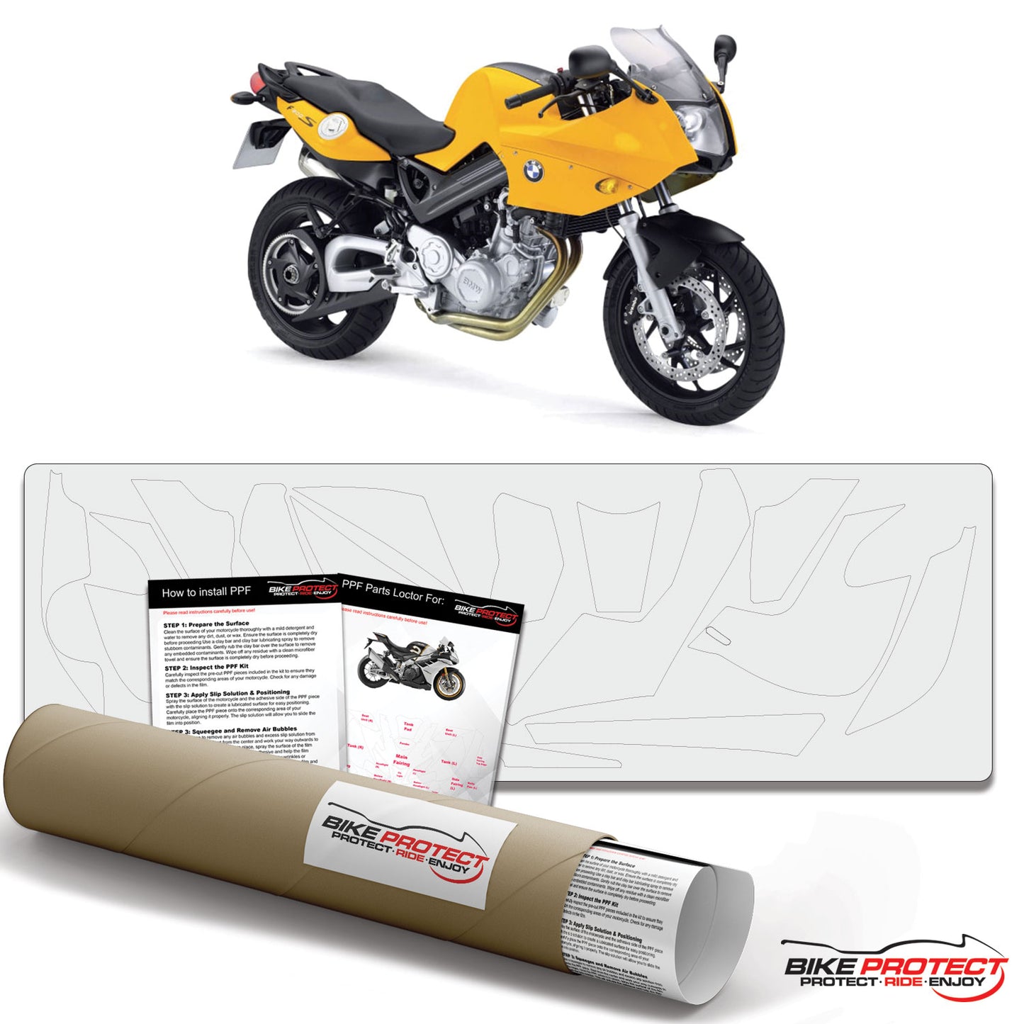 BMW F800 S (2006 - 2010) PPF Paint Protection Film Kit