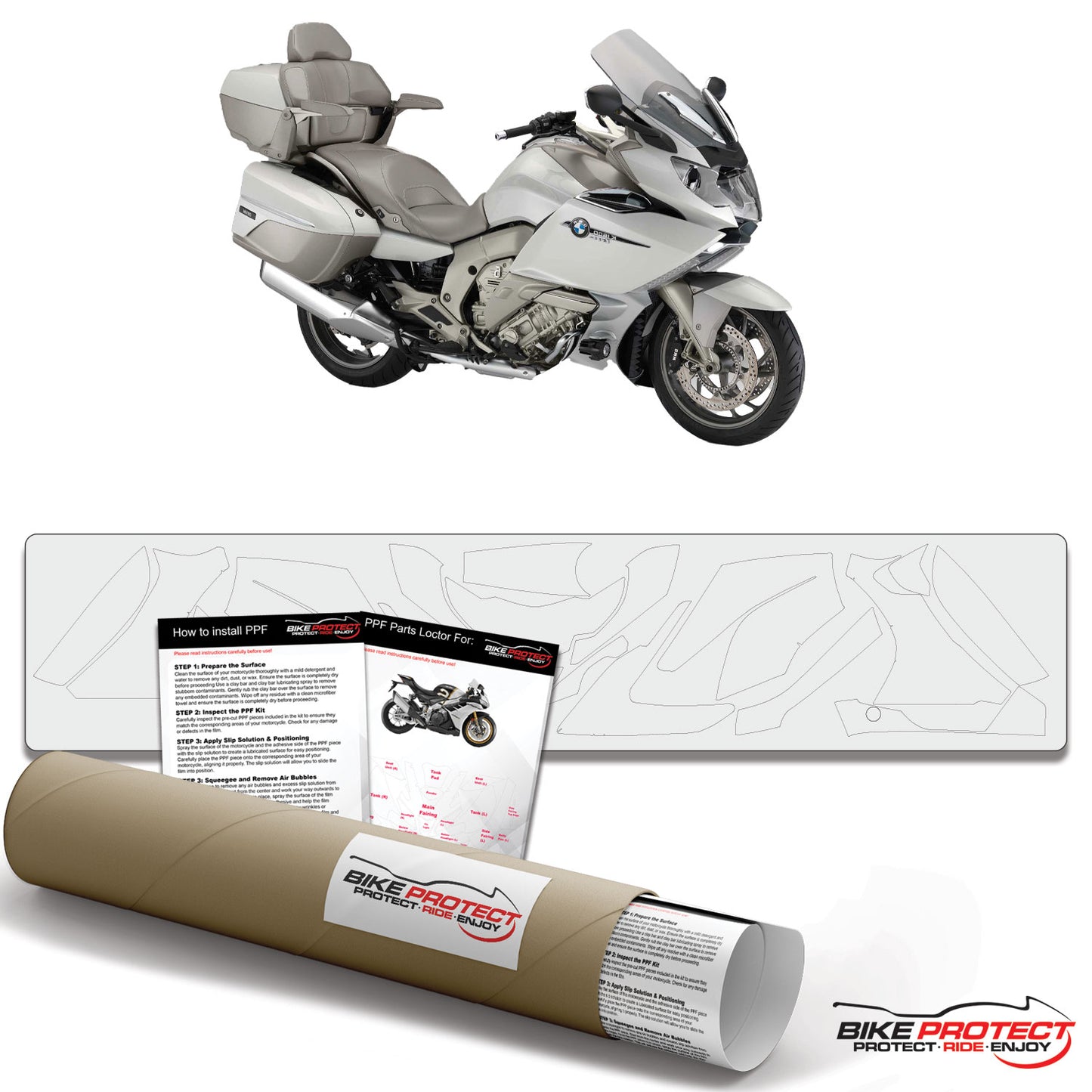 BMW K1600 GTL (2011 - 2016) PPF Paint Protection Film Kit