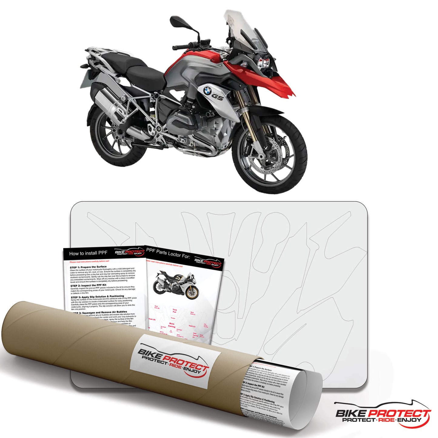 BMW R1200 GS (2013 - 2016) PPF Paint Protection Film Kit
