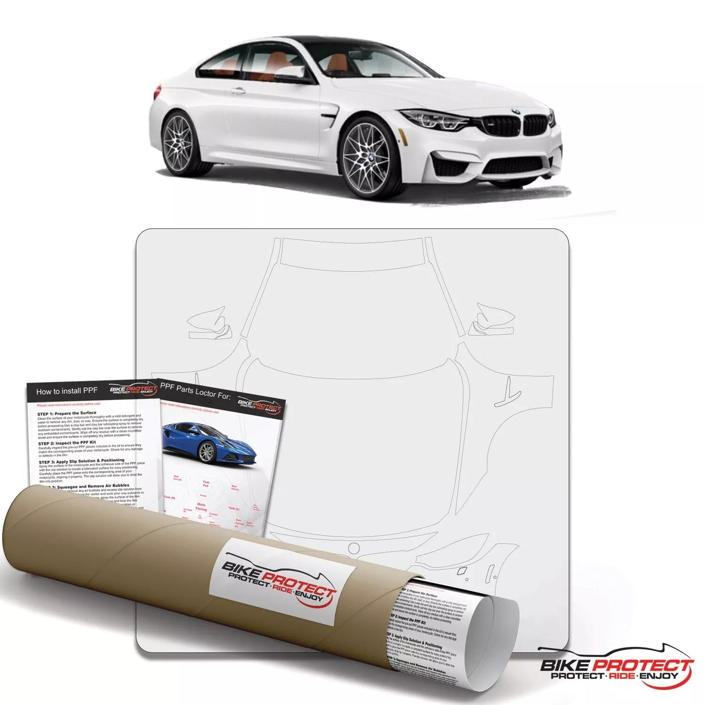 BMW M4 F82 (2014 - 2020) PPF Paint Protection Film Kit