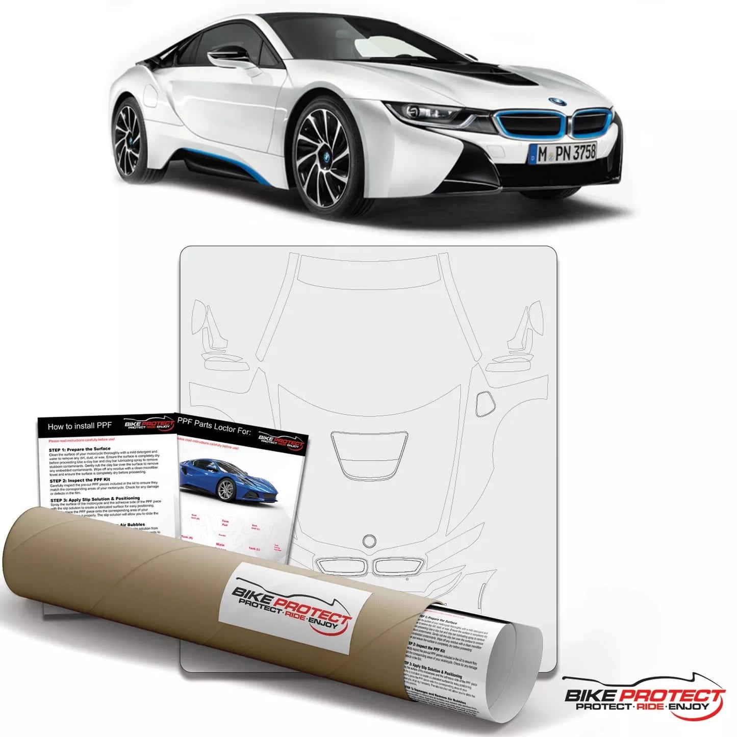 BMW i8 (2014 - 2020) PPF Paint Protection Film Kit