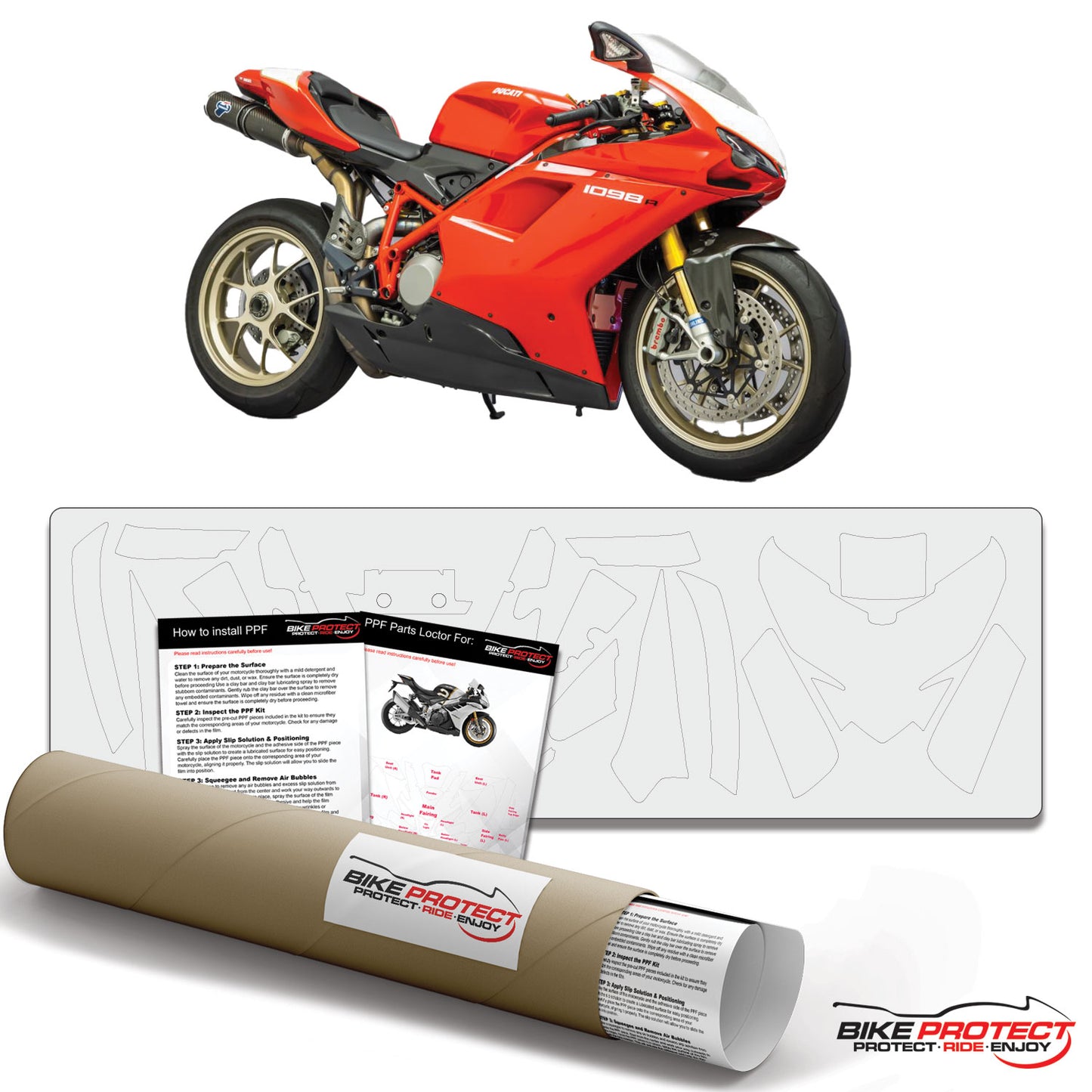 Ducati 1098R (2008 - 2011) PPF Paint Protection Film Kit
