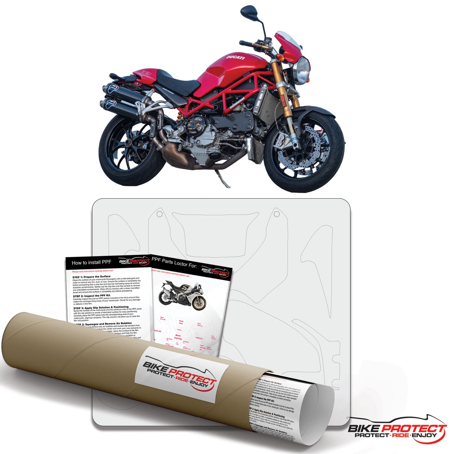 Ducati Monster S2R / S4R (2006 - 2008) PPF Paint Protection Film Kit