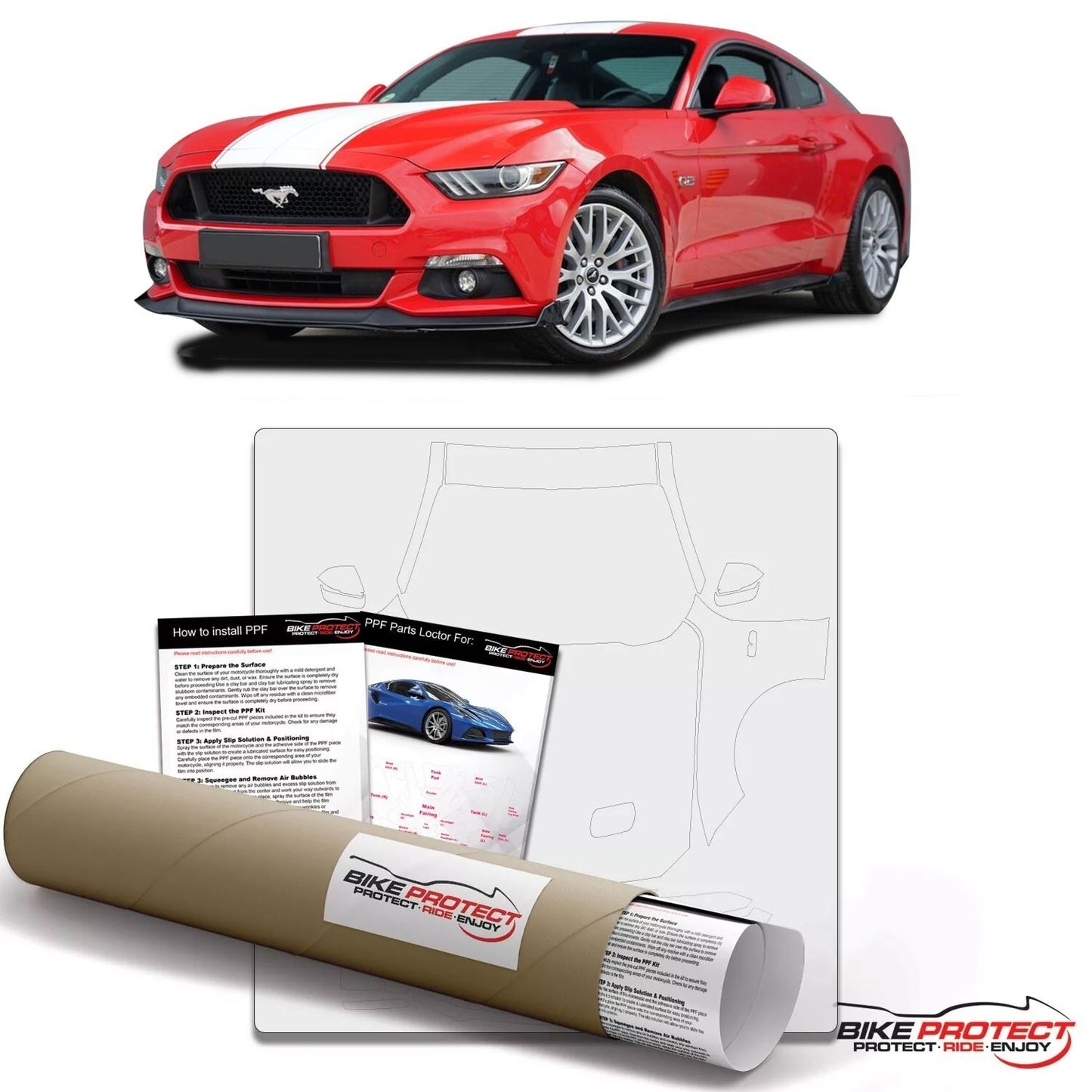 Ford Mustang (2019 - 2023) PPF Paint Protection Film Kit