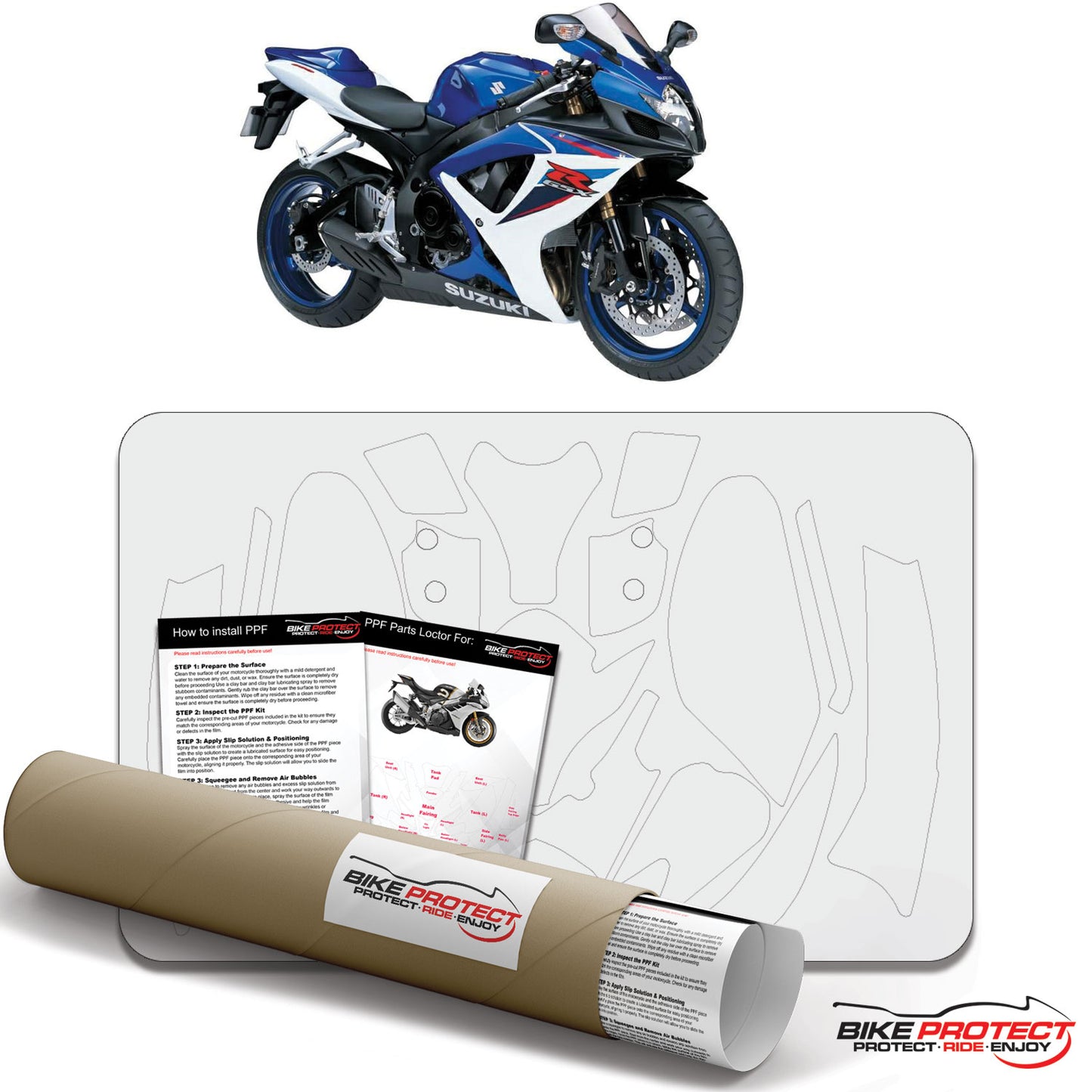 Suzuki GSX-R 600 / 750 (2006 - 2007) PPF Paint Protection Film Kit