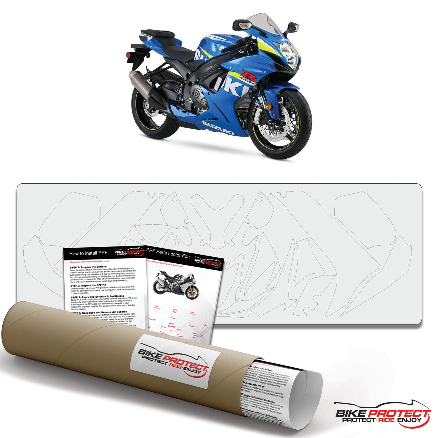 Suzuki GSX-R 600 / 750 (2011 - 2018) PPF Paint Protection Film Kit