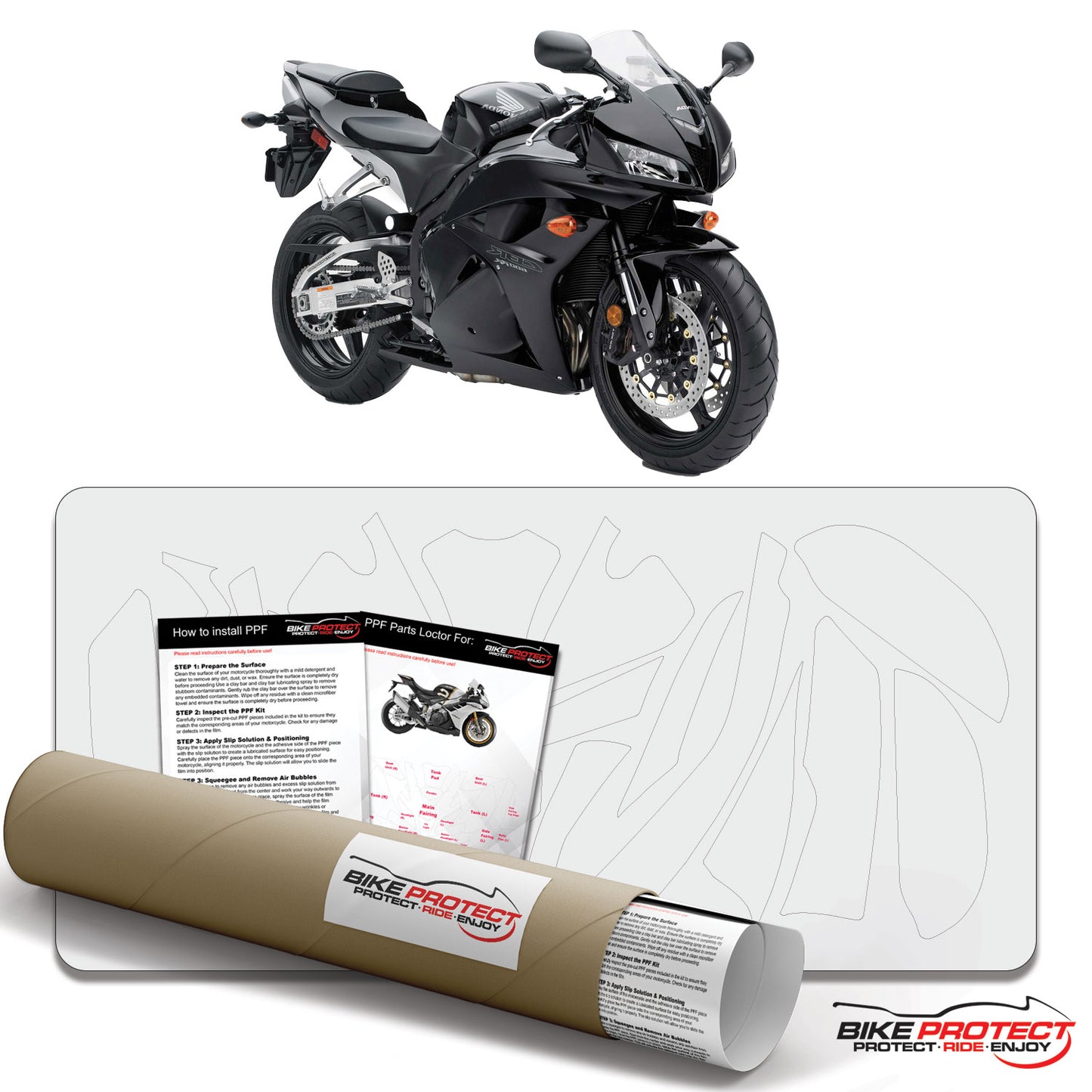 Honda CBR600 RR (2009-2012) PPF Paint Protection Film Kit