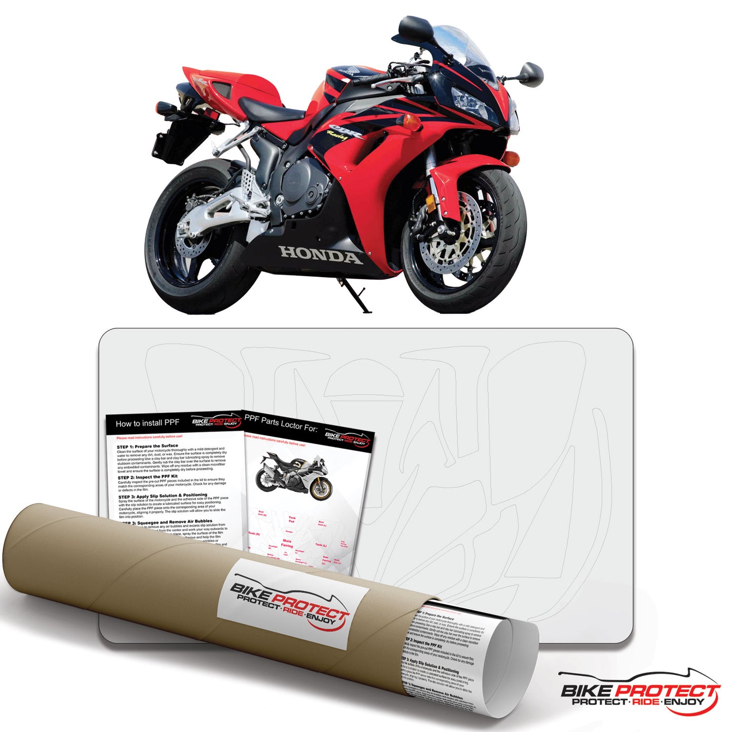 Honda CBR1000 RR (2006-2007) PPF Paint Protection Film Kit