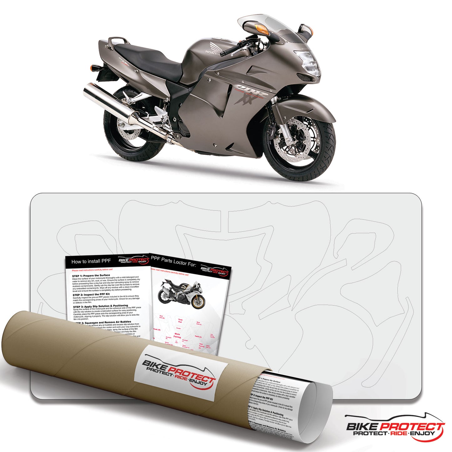 Honda CBR1100XX Blackbird (1997-2005) PPF Paint Protection Film Kit