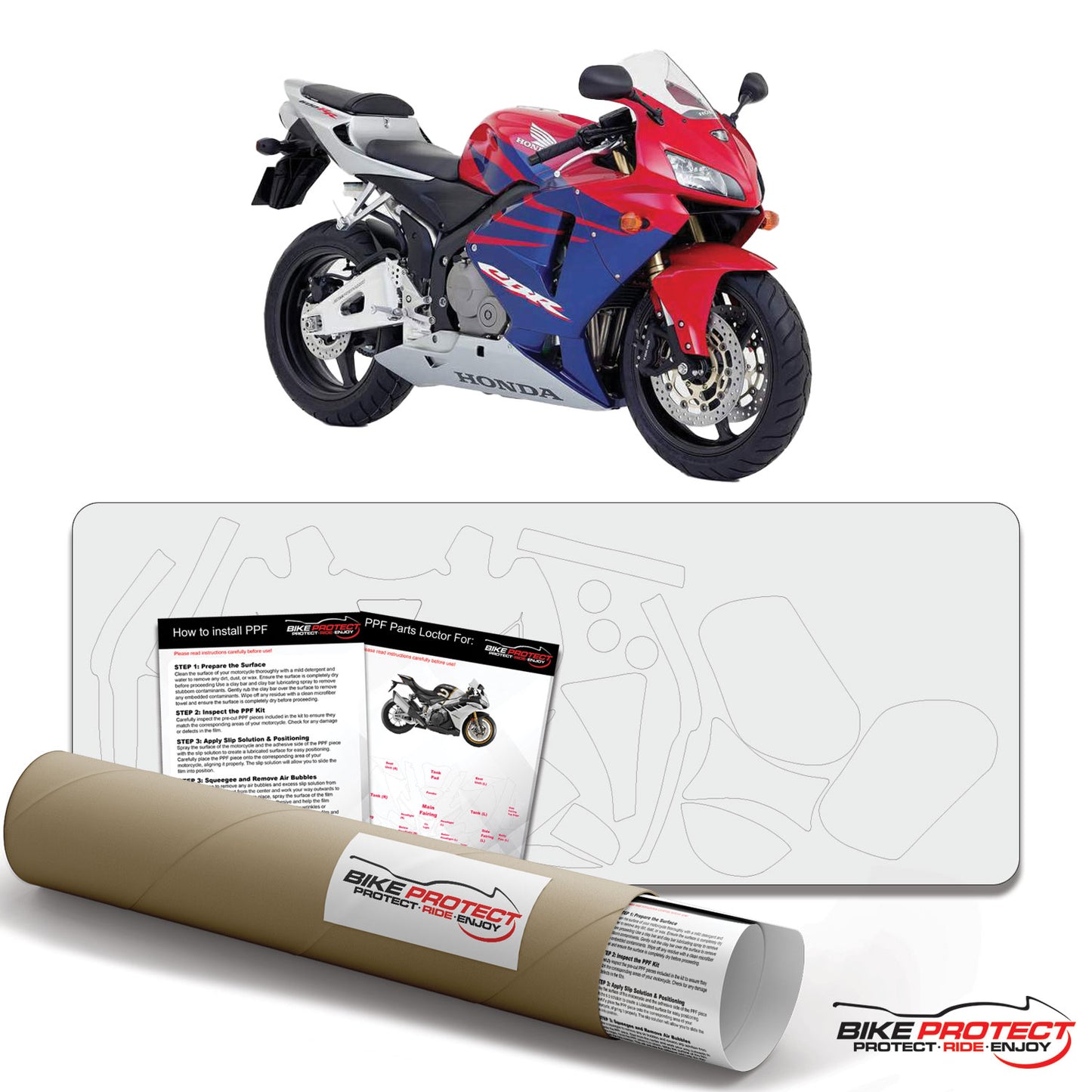 Honda CBR600 RR (2005-2006) PPF Paint Protection Film Kit