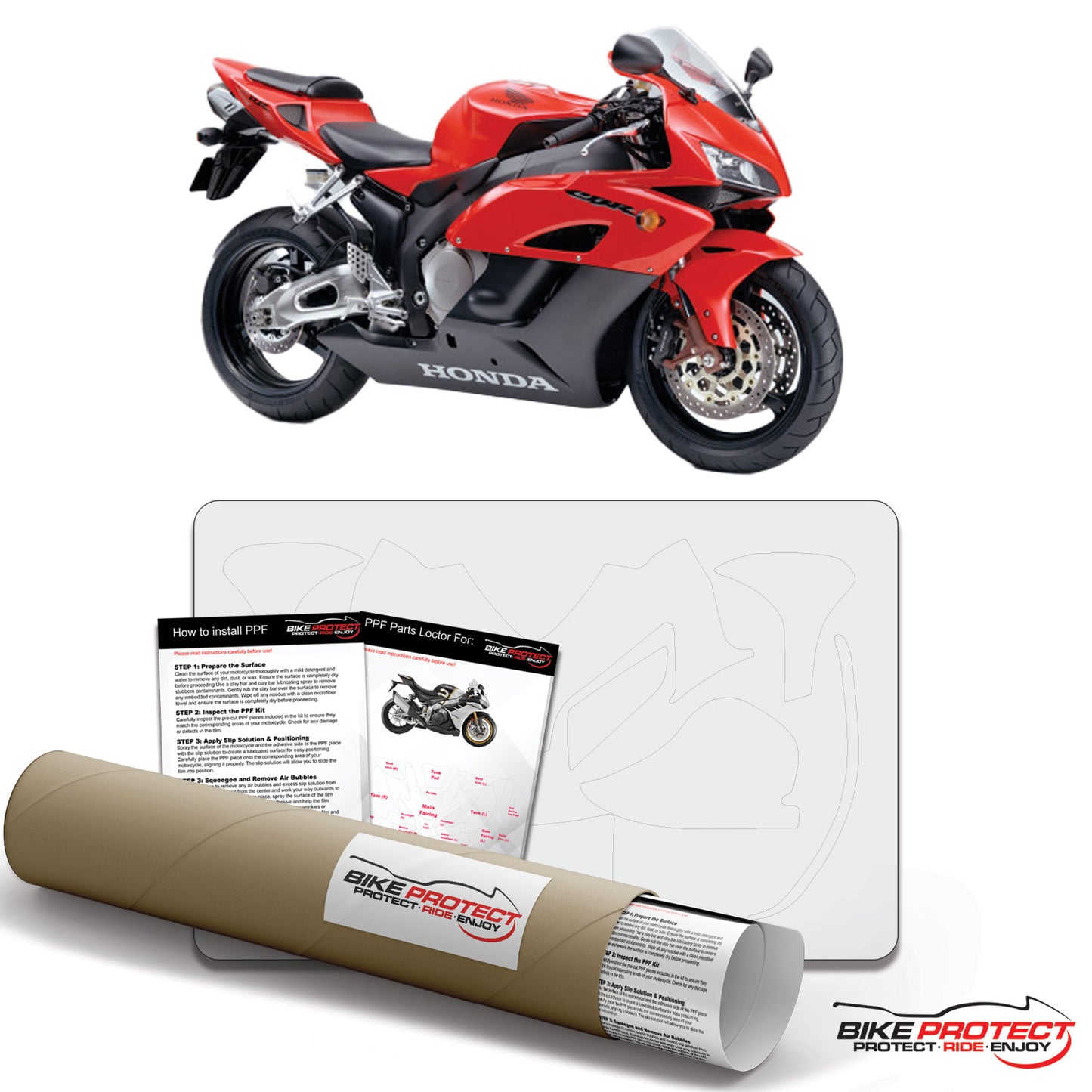 Honda CBR1000 RR (2004-2005) PPF Paint Protection Film Kit