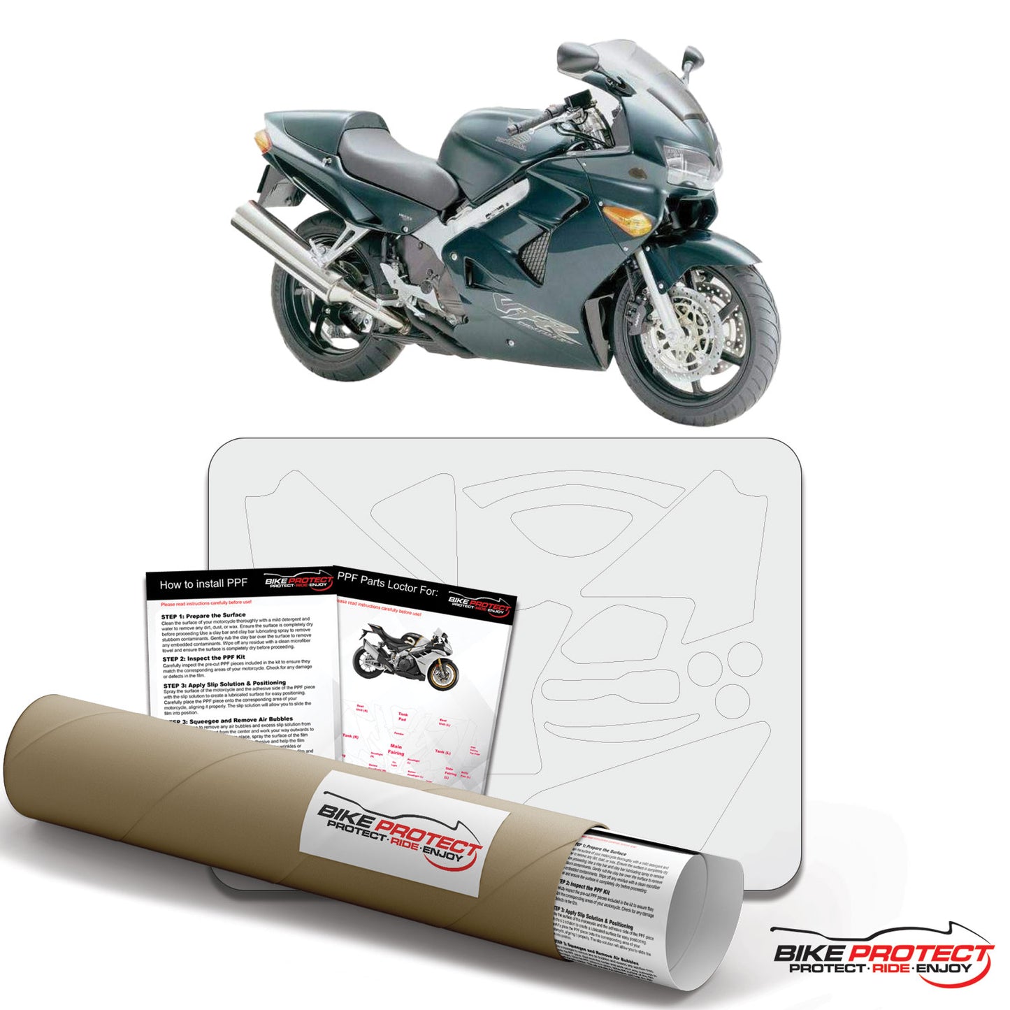 Honda VFR800 (1998-2001) PPF Paint Protection Film Kit