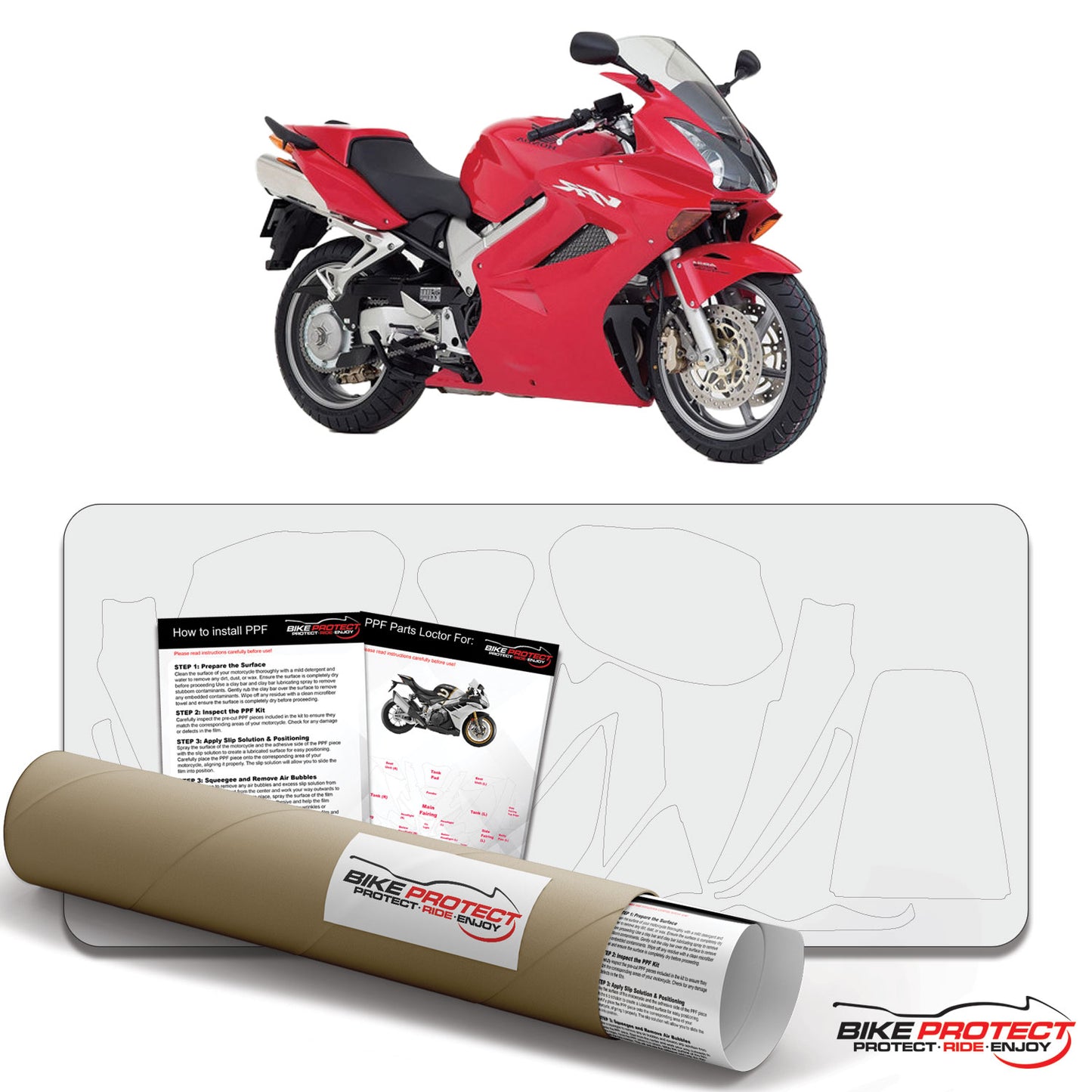 Honda VFR800 (2001-2009) PPF Paint Protection Film Kit