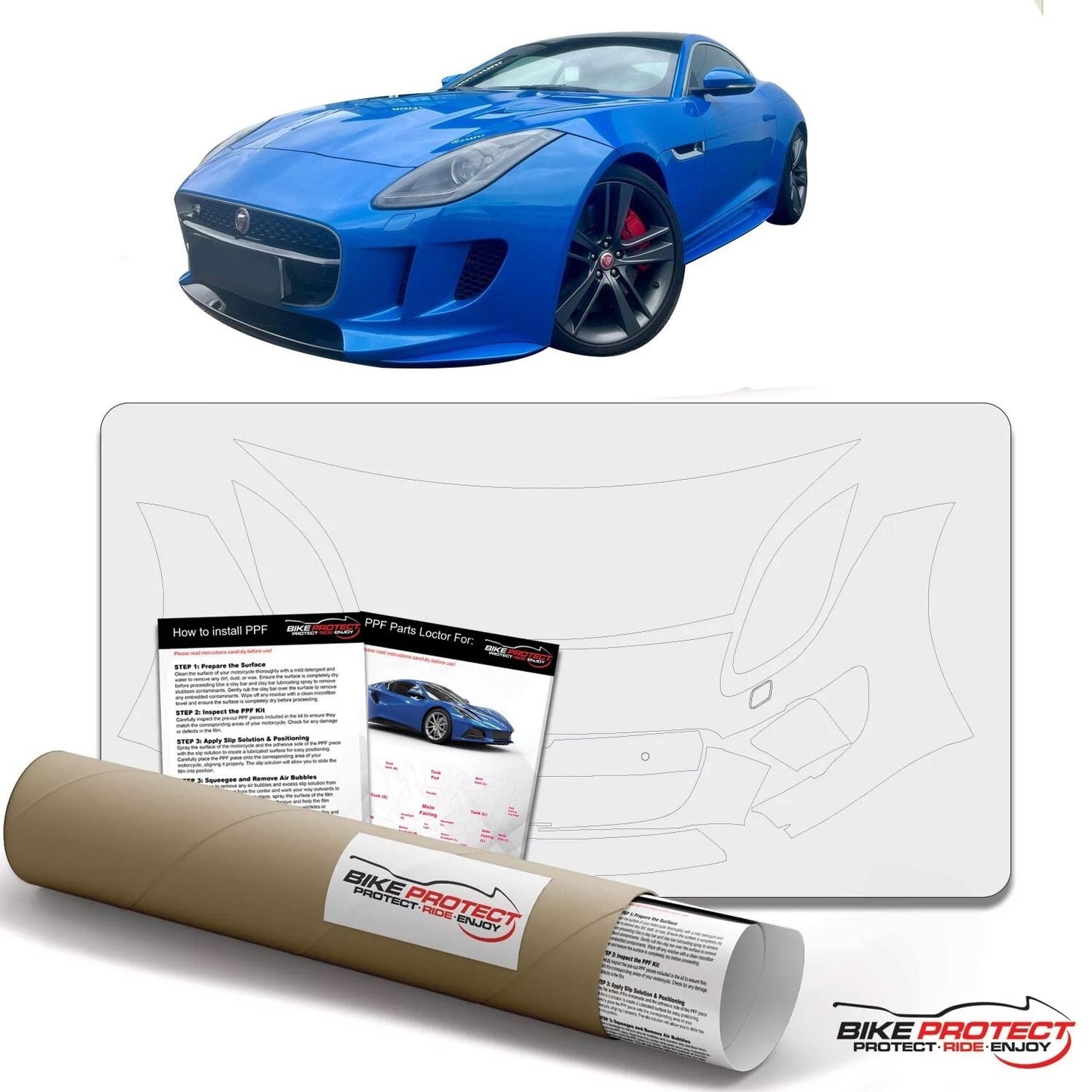 Jaguar F-Type R (2014 - 2017) PPF Paint Protection Film Kit