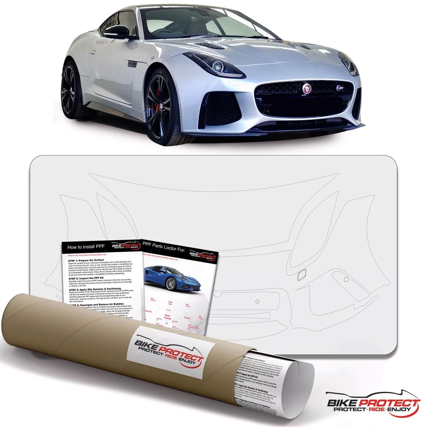 Jaguar F-Type SVR (2016 - 2020) PPF Paint Protection Film Kit