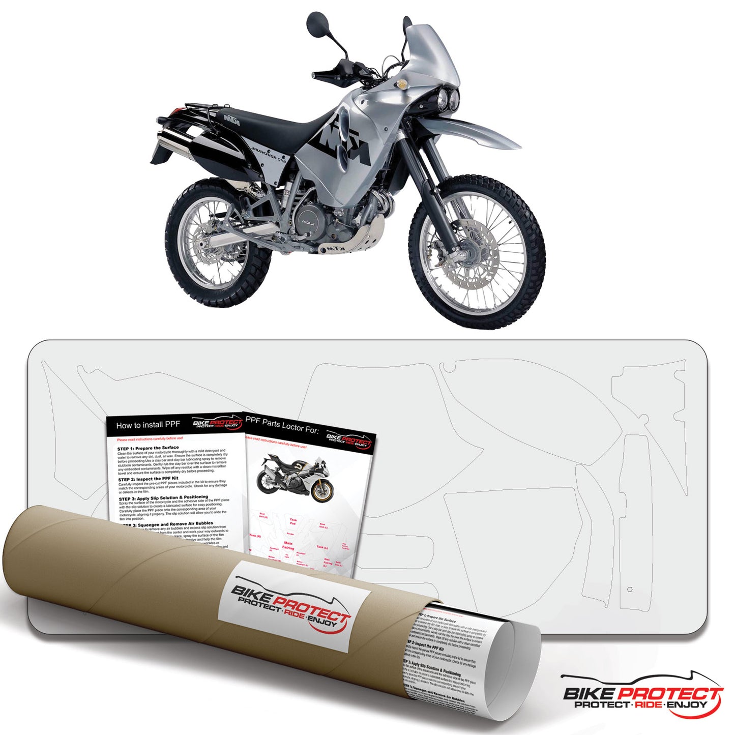 KTM 640 Adventure (2005-2007) PPF Paint Protection Film Kit