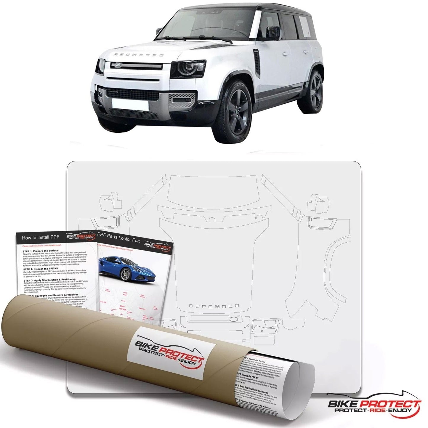 Land Rover Defender 110 (2020 - 2025) PPF Paint Protection Film Kit