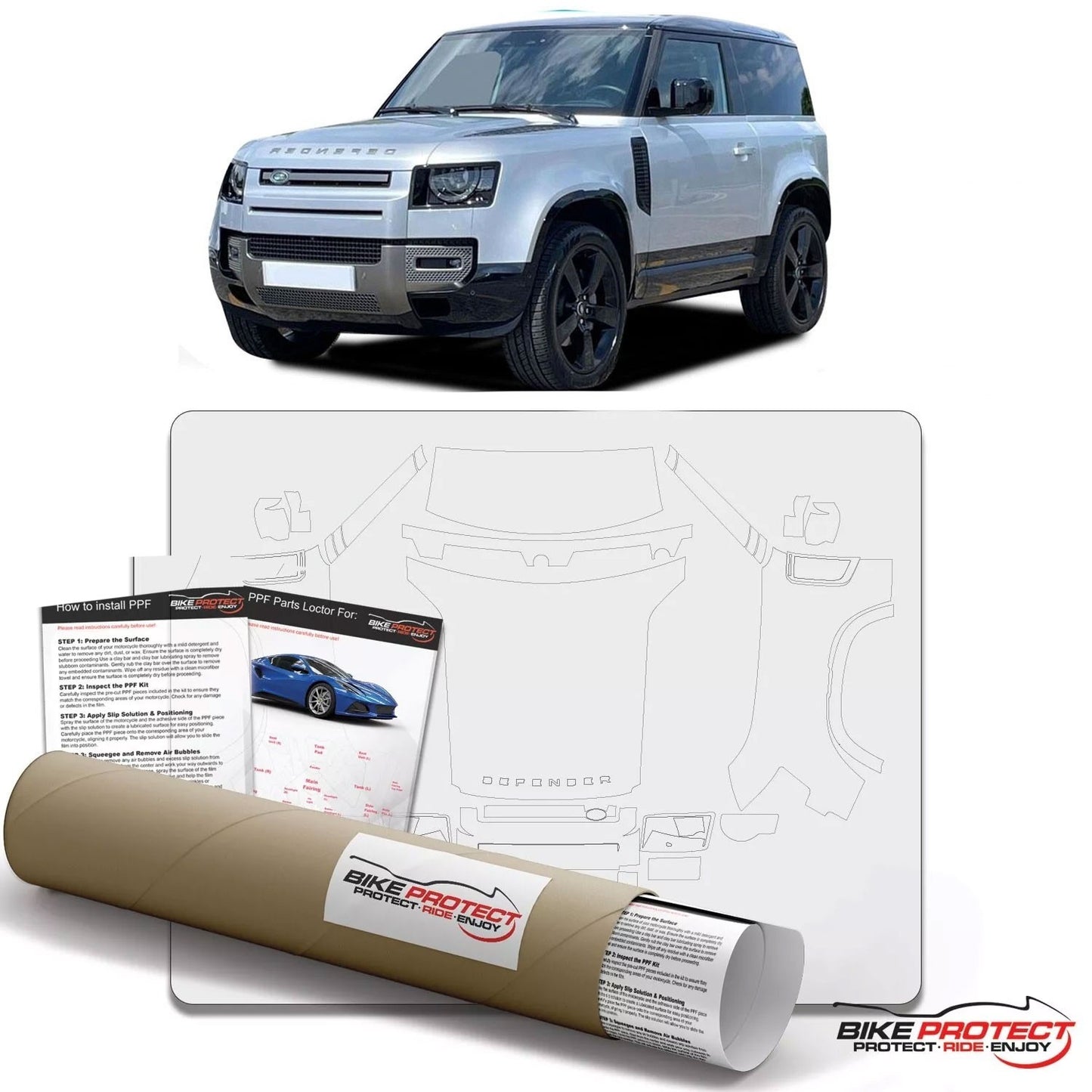 Land Rover Defender 90 (2020 - 2025) PPF Paint Protection Film Kit
