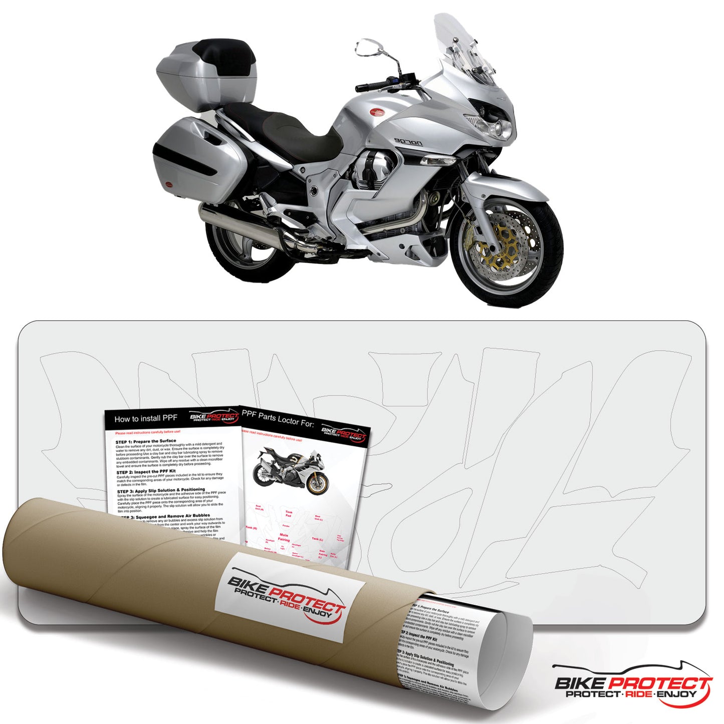 Moto Guzzi Norge 1200 (2005 - 2011) PPF Paint Protection Film Kit