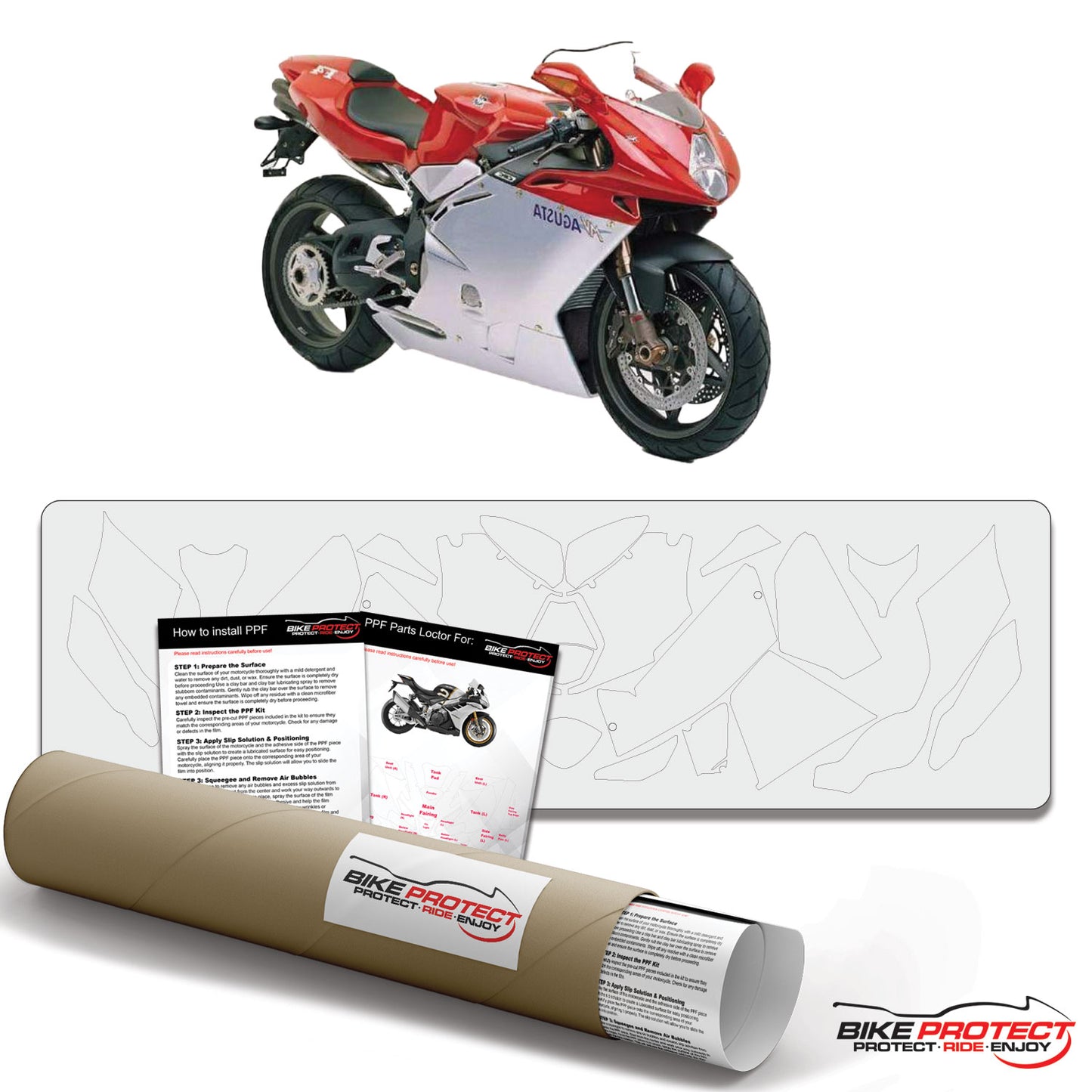 MV Agusta F4 1000R / F4S (1999 - 2009) PPF Paint Protection Film Kit