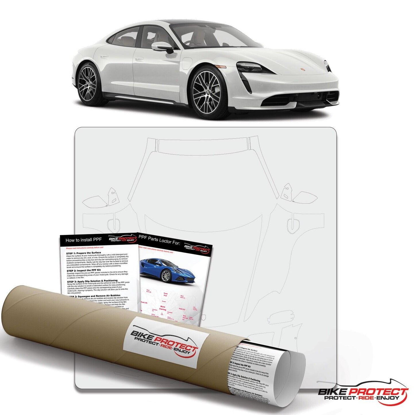 Porsche Taycan 4s (2020 - 2025) PPF Paint Protection Film Kit