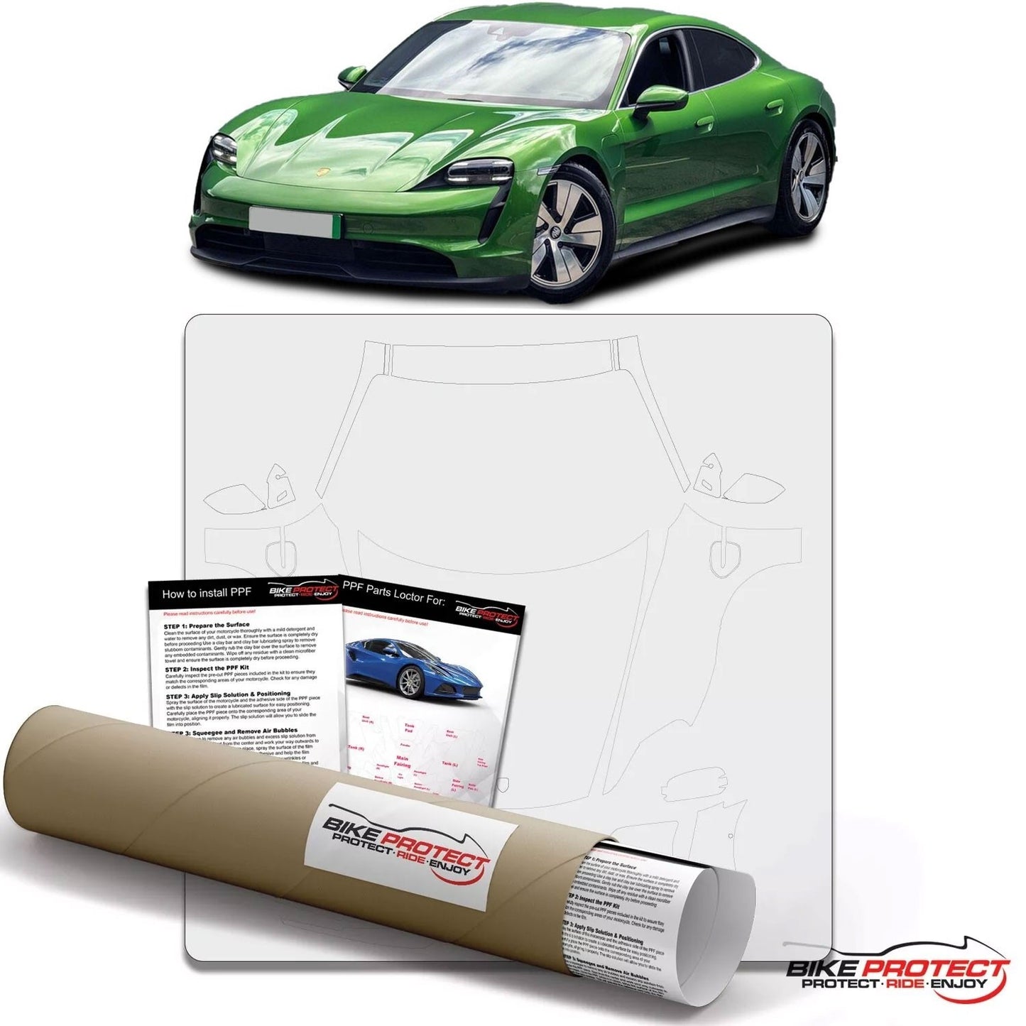 Porsche Taycan 4s (2020 - 2025) PPF Paint Protection Film Kit