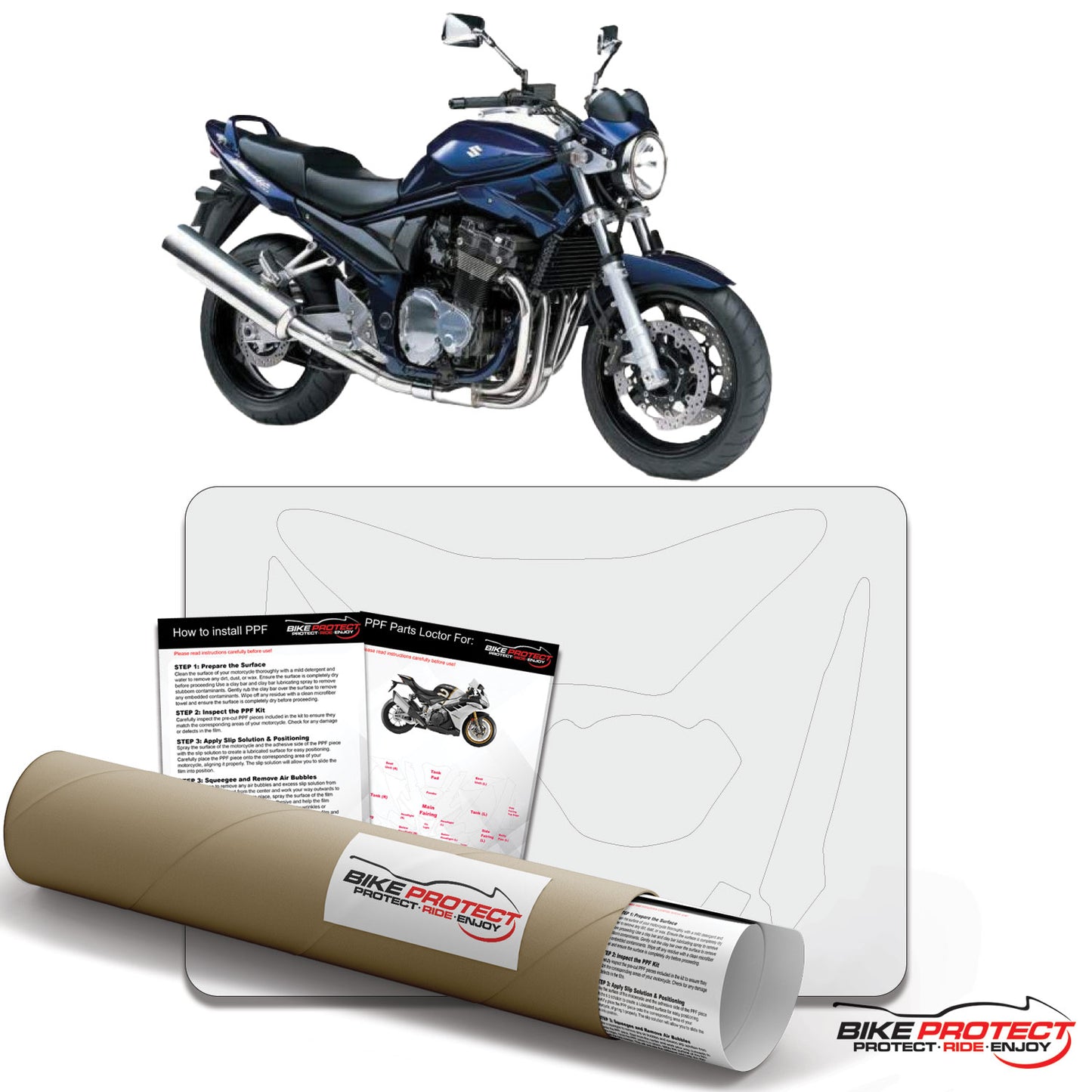 Suzuki Bandit 1200 (2006 - 2007) PPF Paint Protection Film Kit