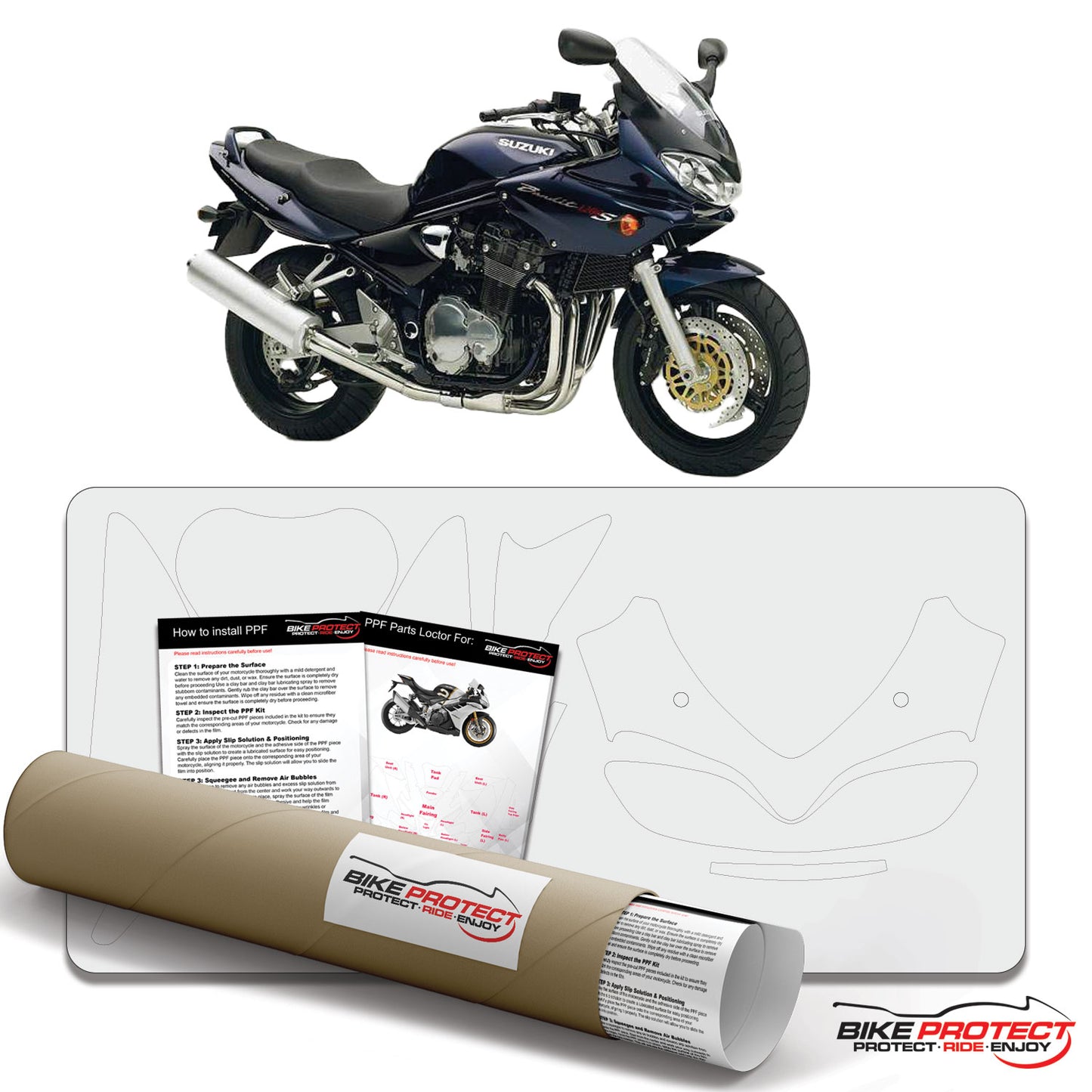 Suzuki Bandit 1200S (2004 - 2005) PPF Paint Protection Film Kit