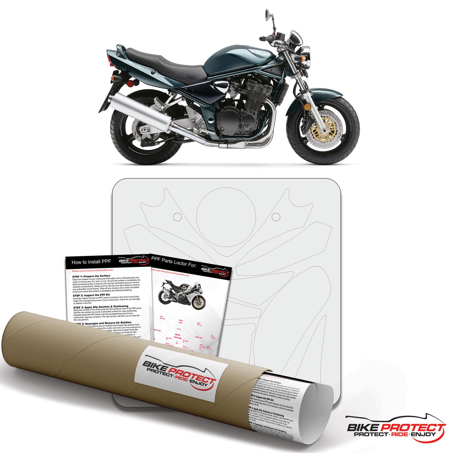 Suzuki Bandit 1200S (2000 - 2004) PPF Paint Protection Film Kit
