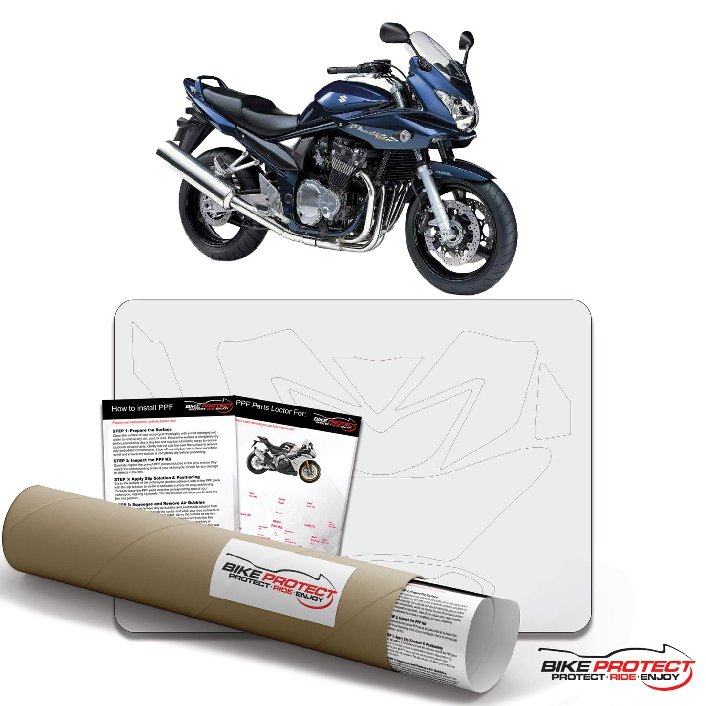 Suzuki Bandit 1200S (2006 - 2007) PPF Paint Protection Film Kit