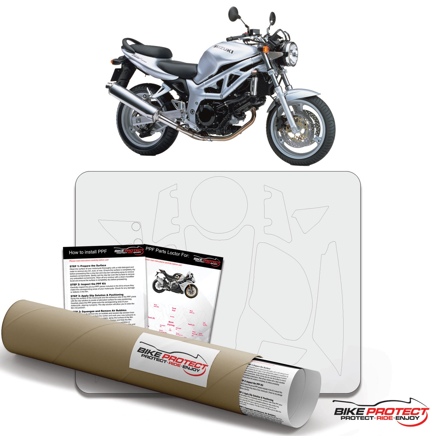 Suzuki SV650 (2006 - 2012) PPF Paint Protection Film Kit