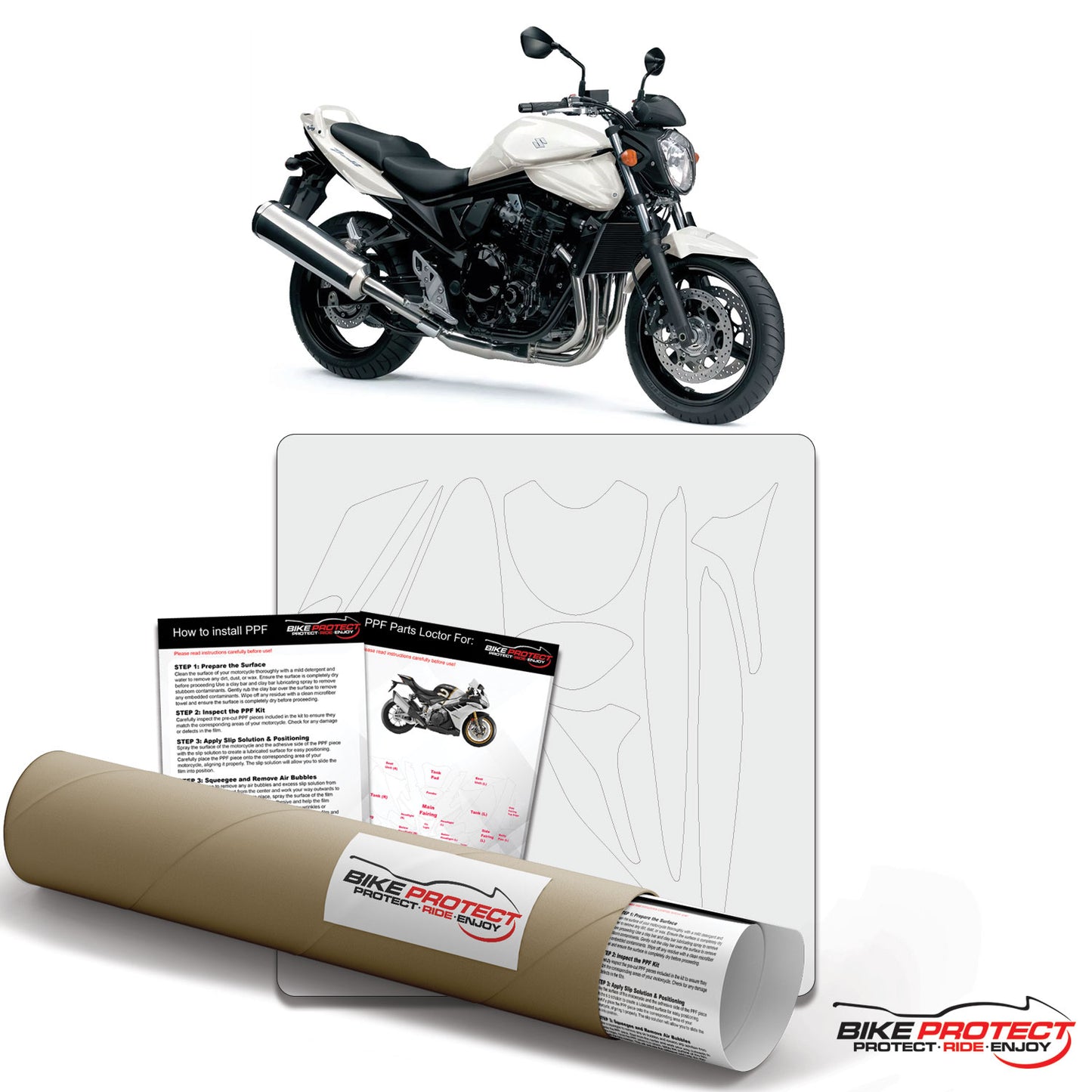 Suzuki Bandit 650 (2009 - 2012) PPF Paint Protection Film Kit
