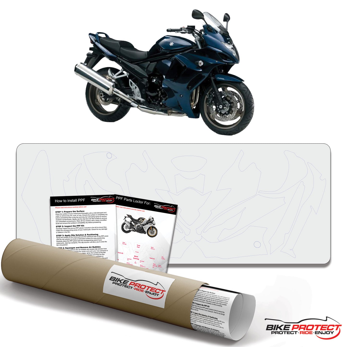 Suzuki GSX1250 (2010 - 2016) PPF Paint Protection Film Kit