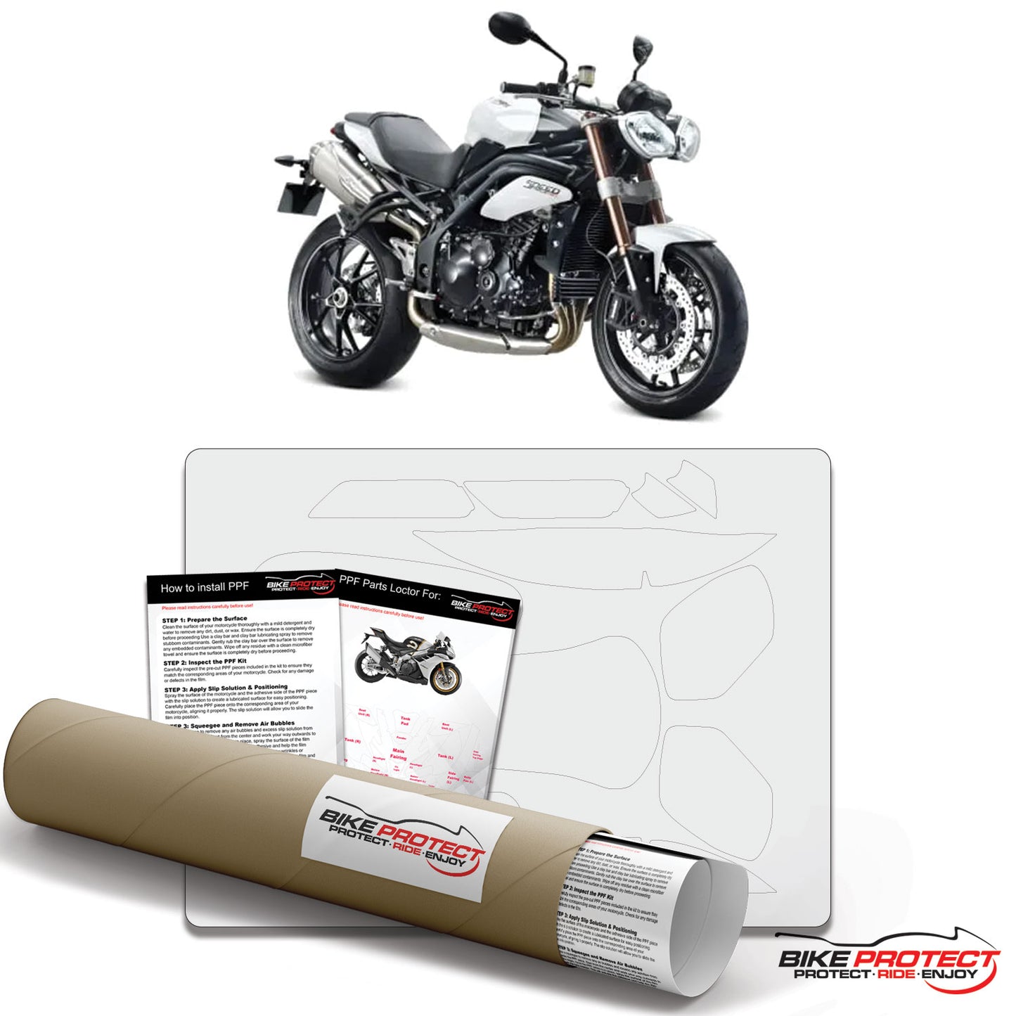 Triumph Speed Triple (2011 - 2015) PPF Paint Protection Film Kit