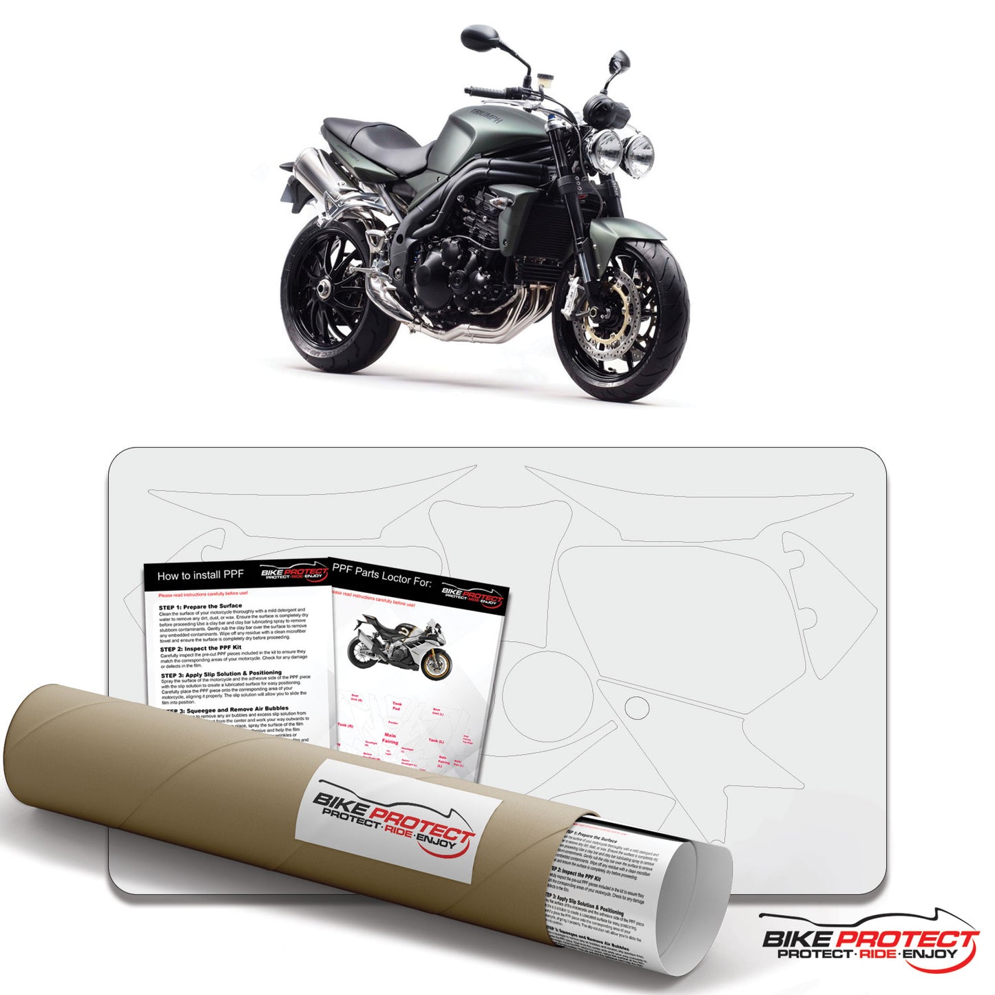 Triumph Speed Triple (2008 - 2010) PPF Paint Protection Film Kit