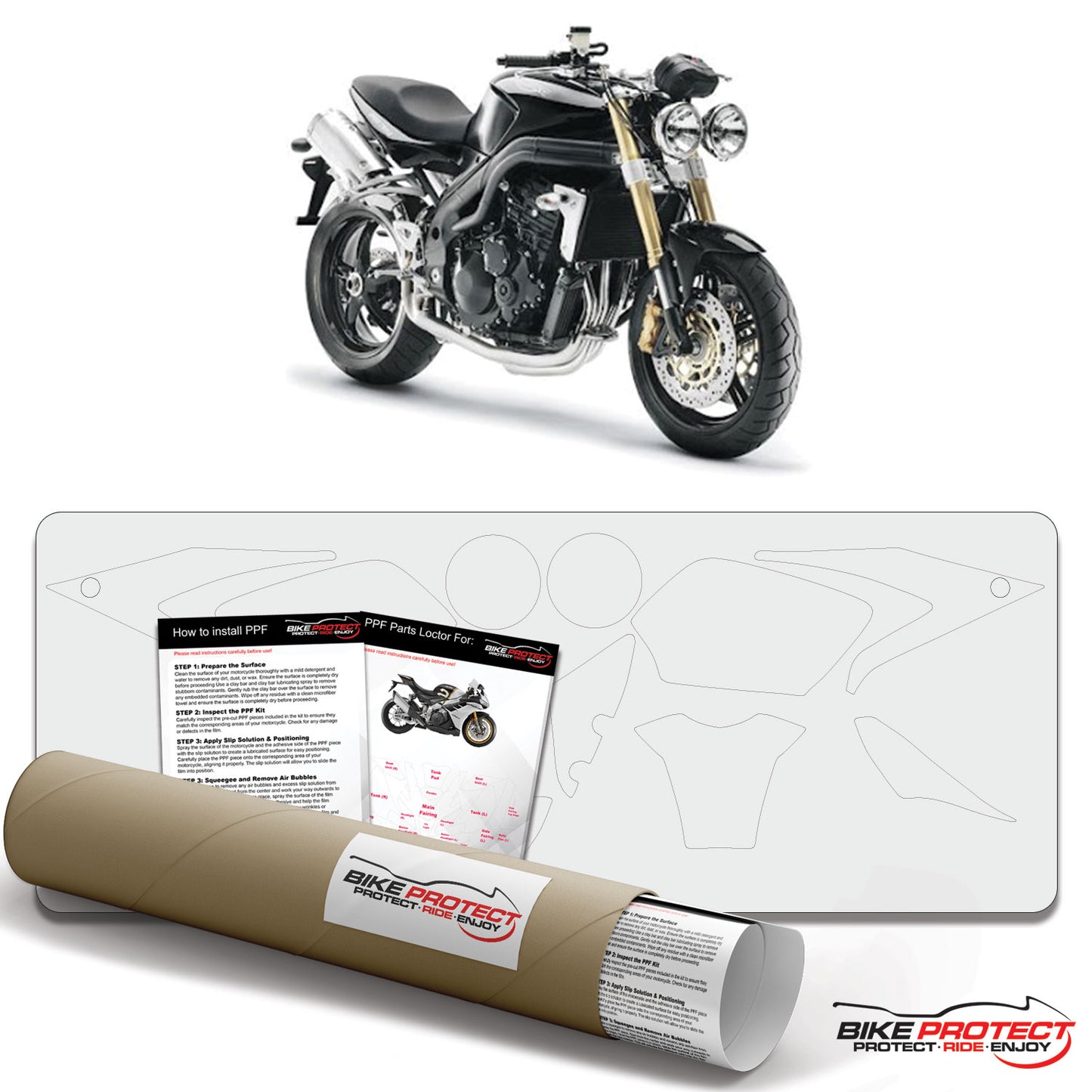 Triumph Speed Triple (2005 - 2007) PPF Paint Protection Film Kit