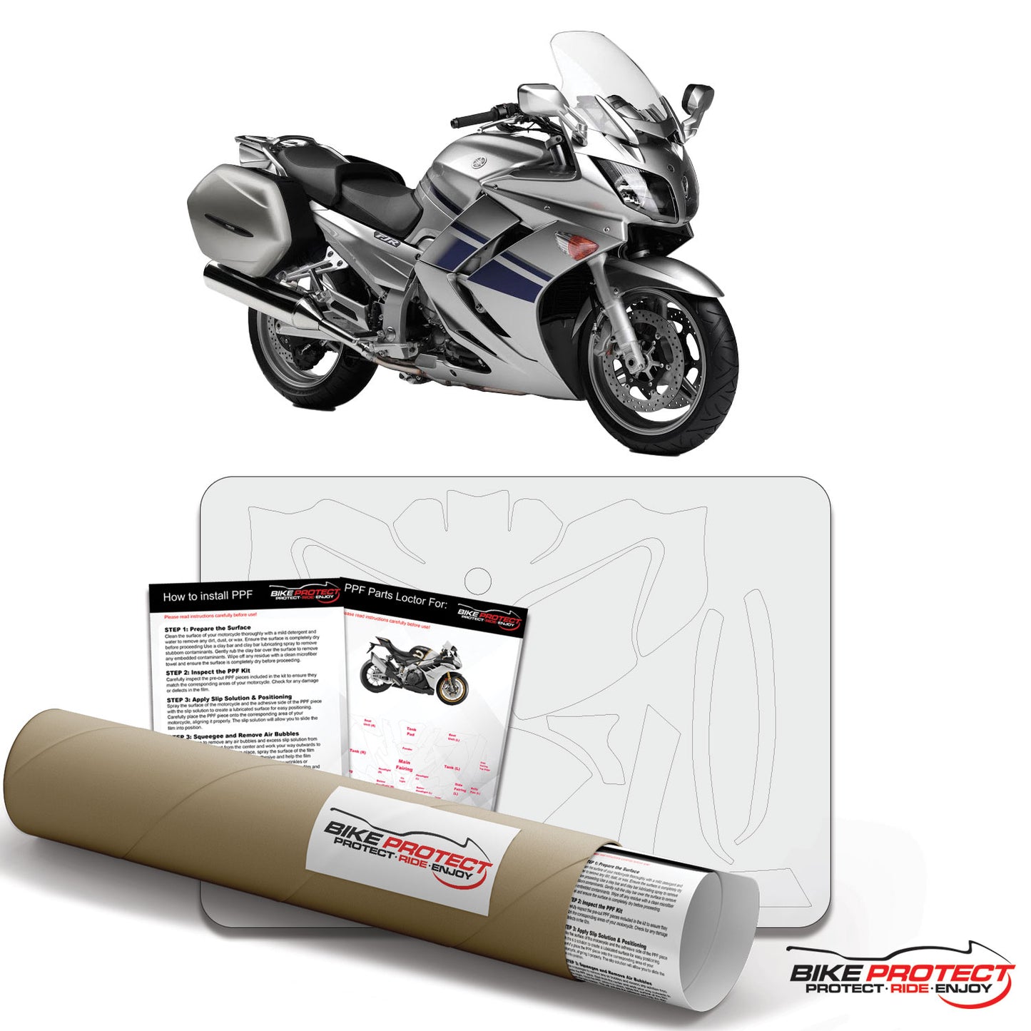 Yamaha FJR1300 (2001 - 2005) PPF Paint Protection Film Kit