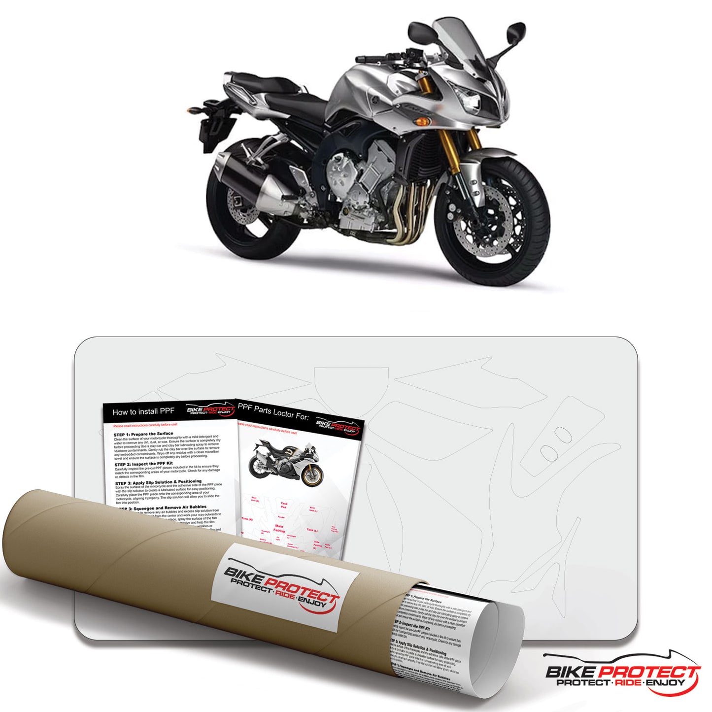 Yamaha FZ1 Fazer (2006 - 2015) PPF Paint Protection Film Kit