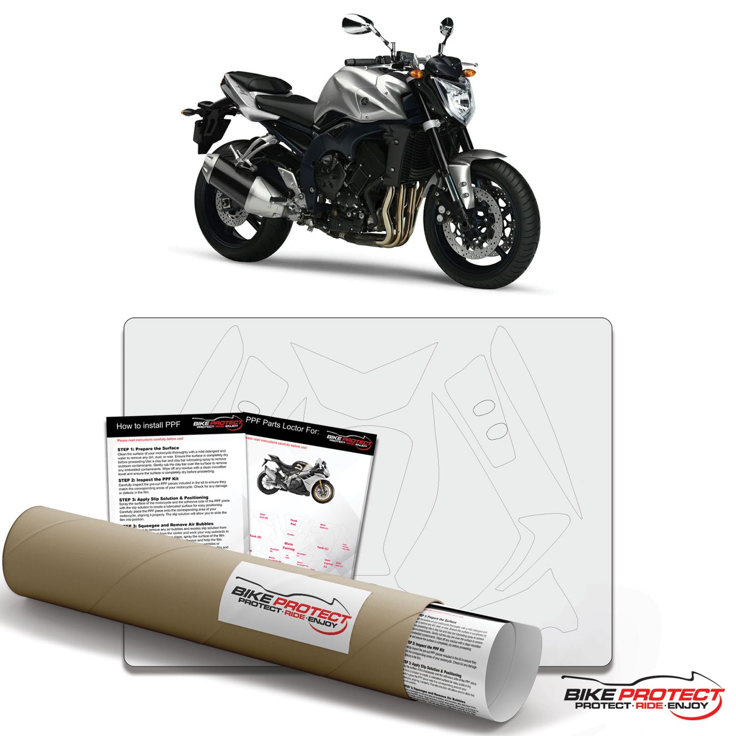 Yamaha FZ1 (2006 - 2015) PPF Paint Protection Film Kit