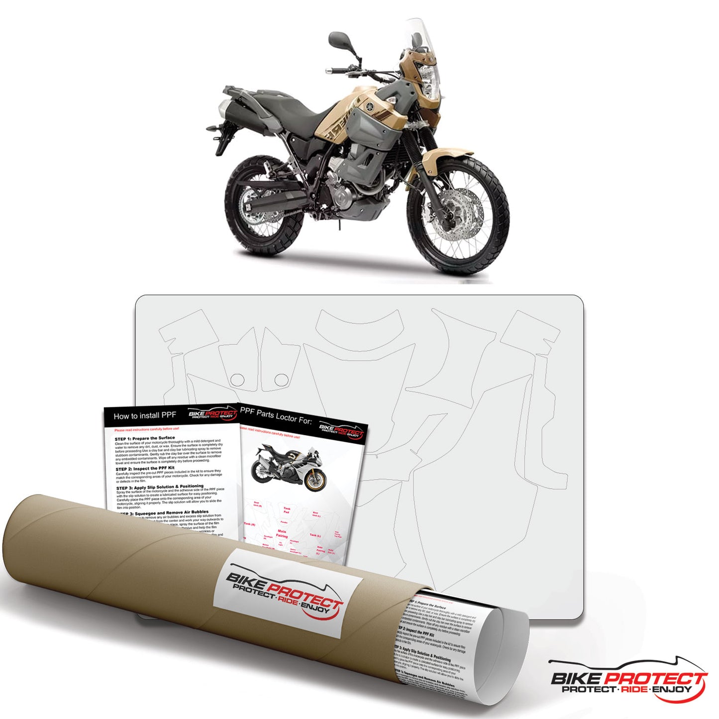 Yamaha XT660Z Ténéré (2008 - 2016) PPF Paint Protection Film Kit