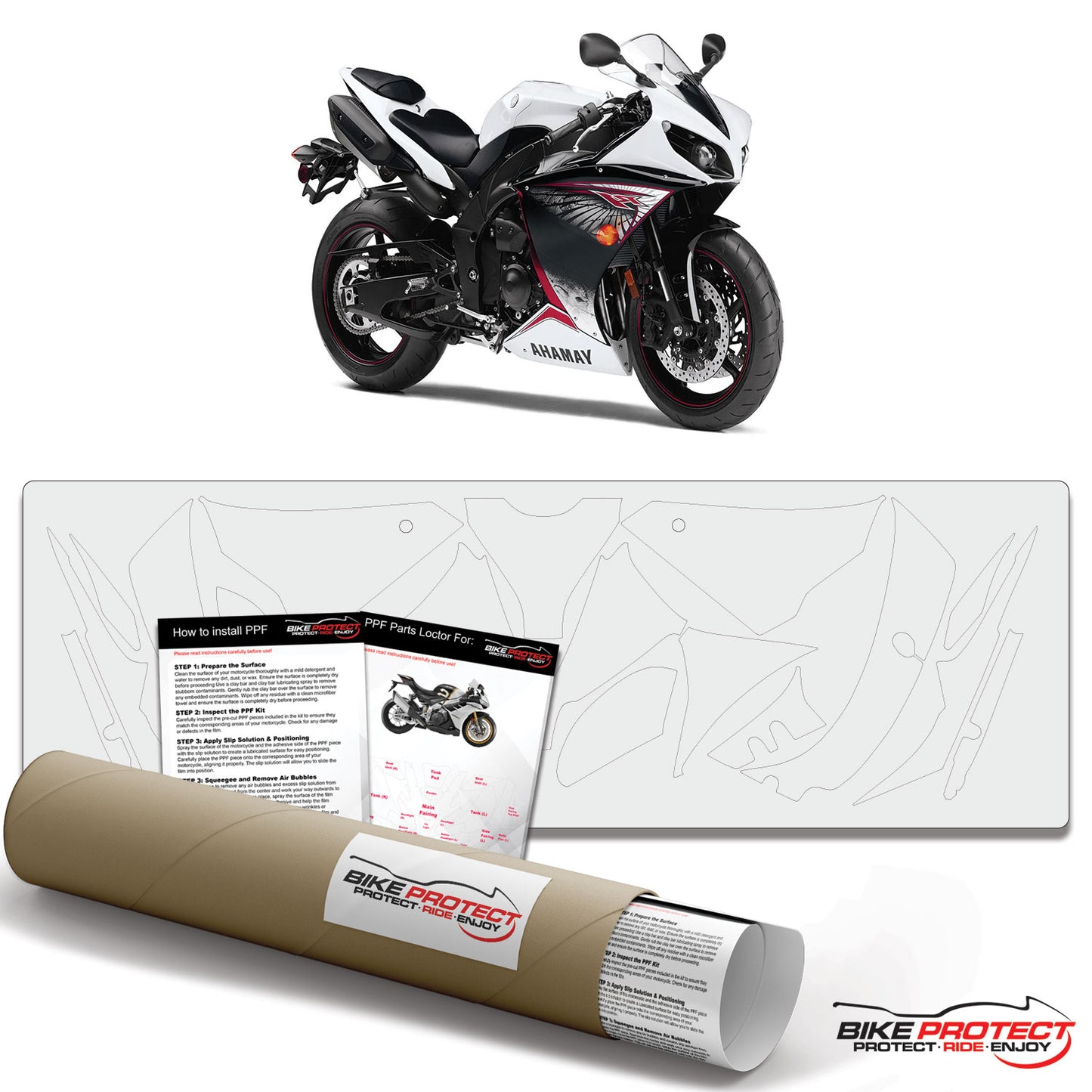 Yamaha YZF-R1 (2012 - 2014) PPF Paint Protection Film Kit