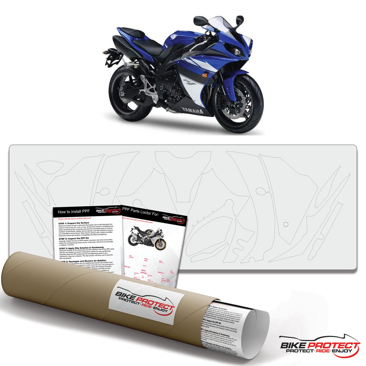 Yamaha YZF-R1 (2009 - 2011) PPF Paint Protection Film Kit