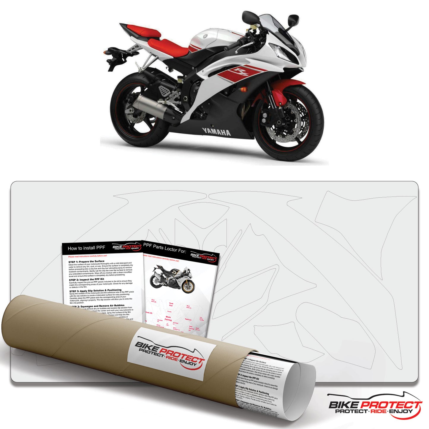 Yamaha YZF-R6 (2008 - 2009) PPF Paint Protection Film Kit