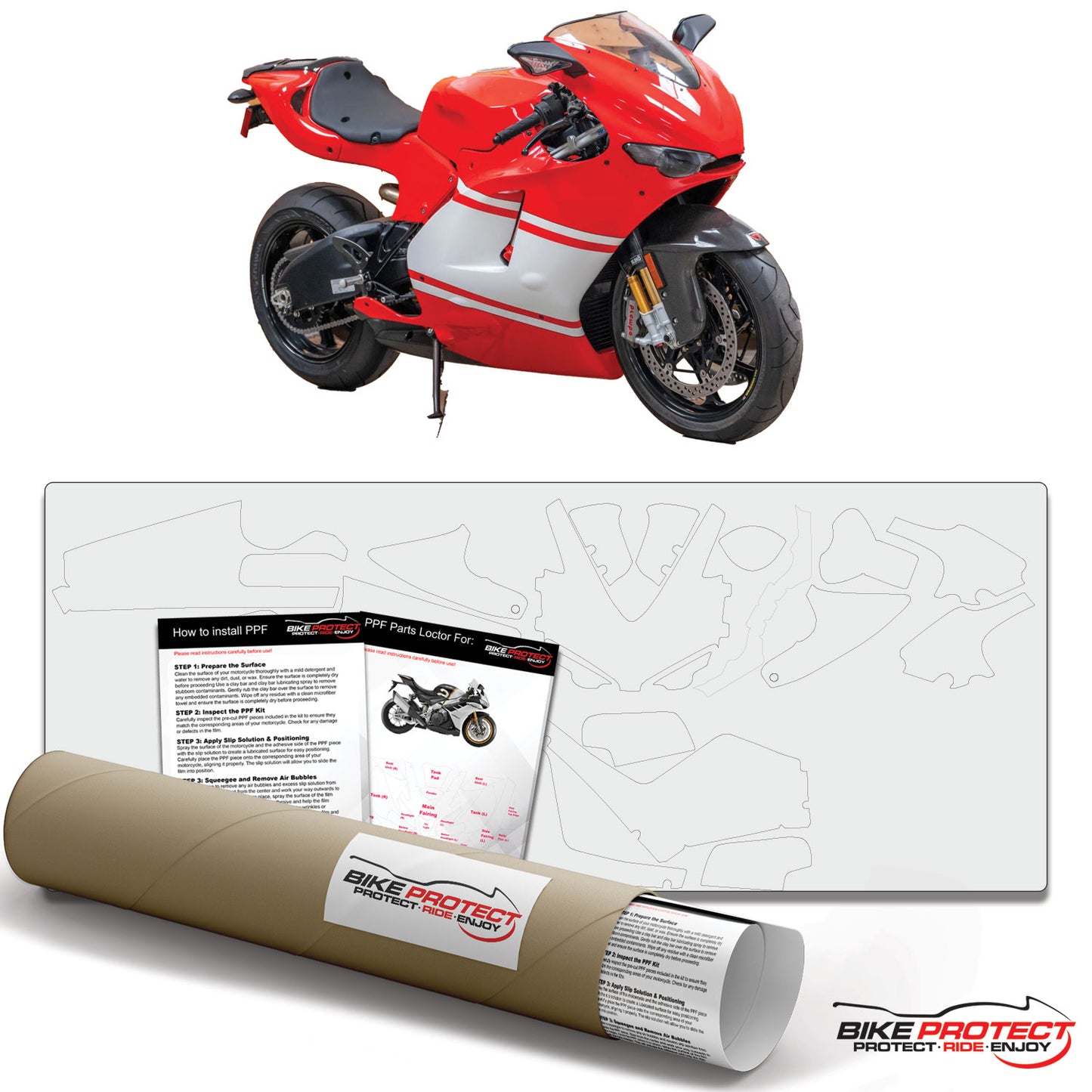 Ducati Desmosedici RR (2007 - 2009) PPF Paint Protection Film Kit