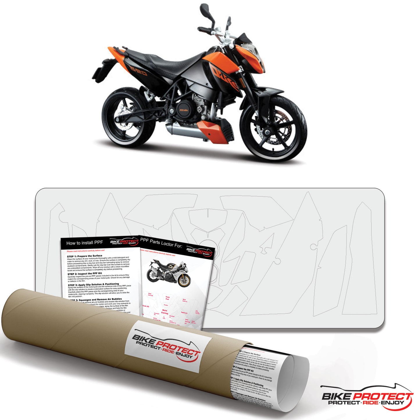 KTM 690 Duke (2007-2011) PPF Paint Protection Film Kit